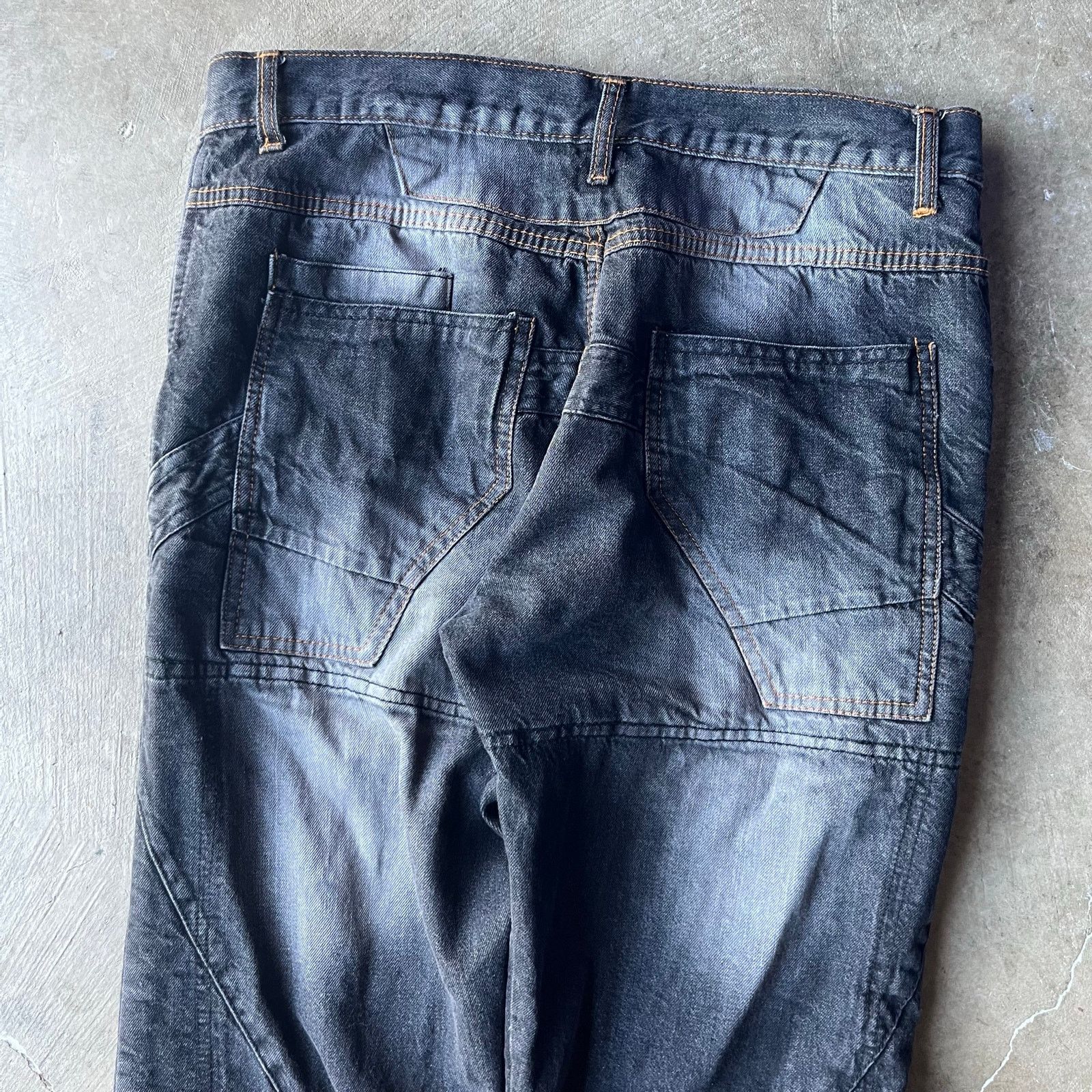 Vintage VINTAGE Y2K BLACK JEANS BAGGY WIDE-LEG RAVE FADED 36X32 00S Size US 36 / EU 52 - 1 Thumbnail