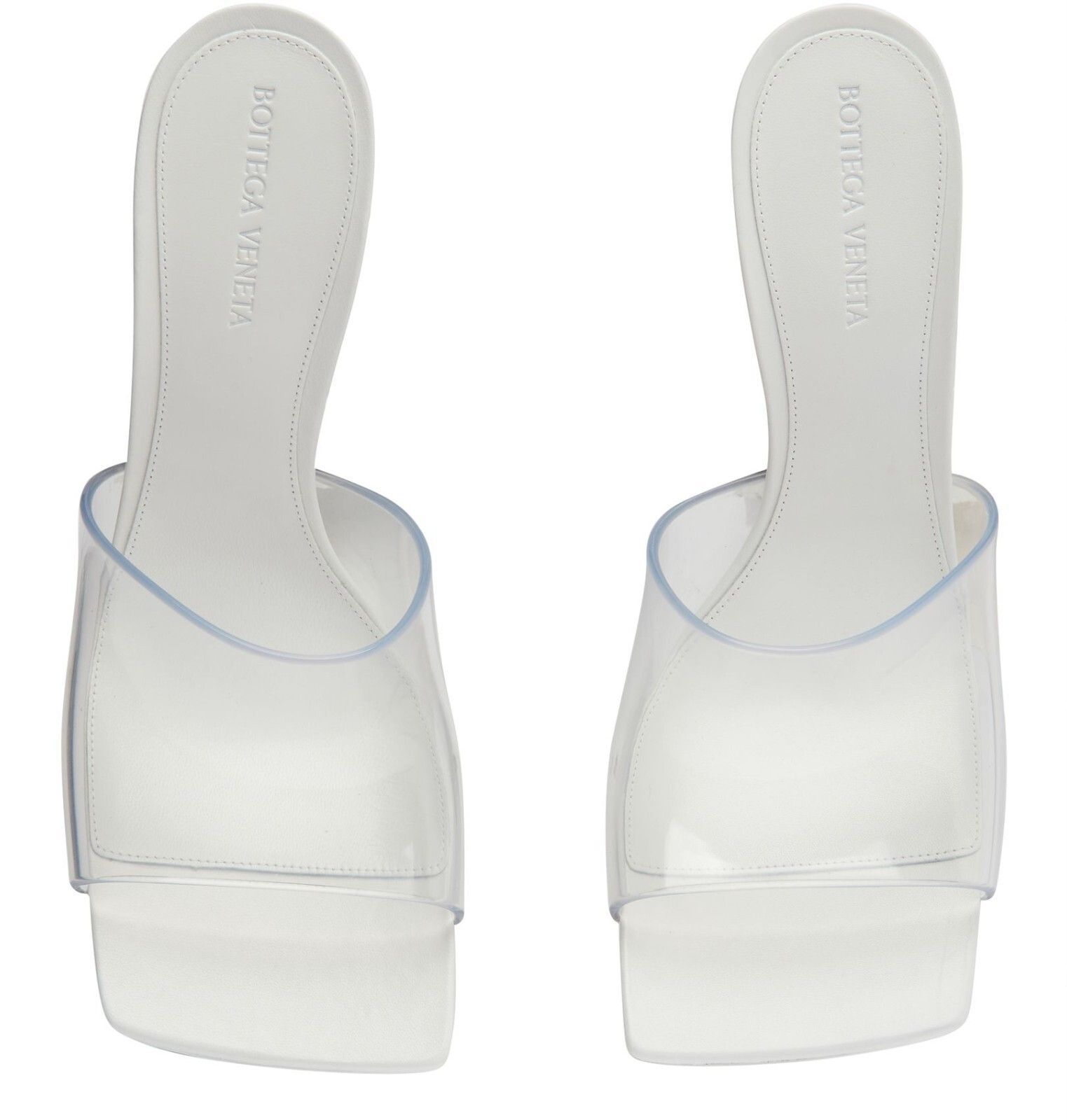 BOTTEGA VENETA Stretch Glass PVC 105mm Mules