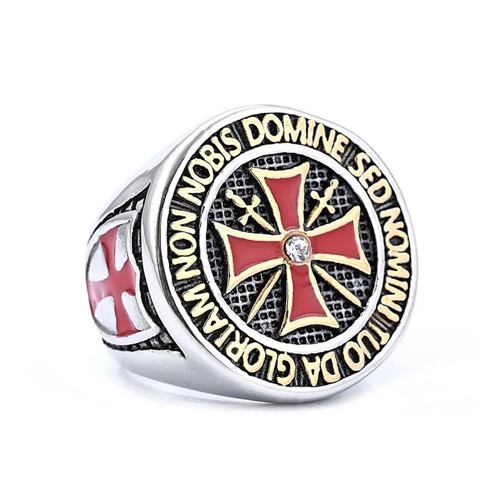 Jewelry × Vintage Red Cross Ring Size ONE SIZE - 1 Thumbnail