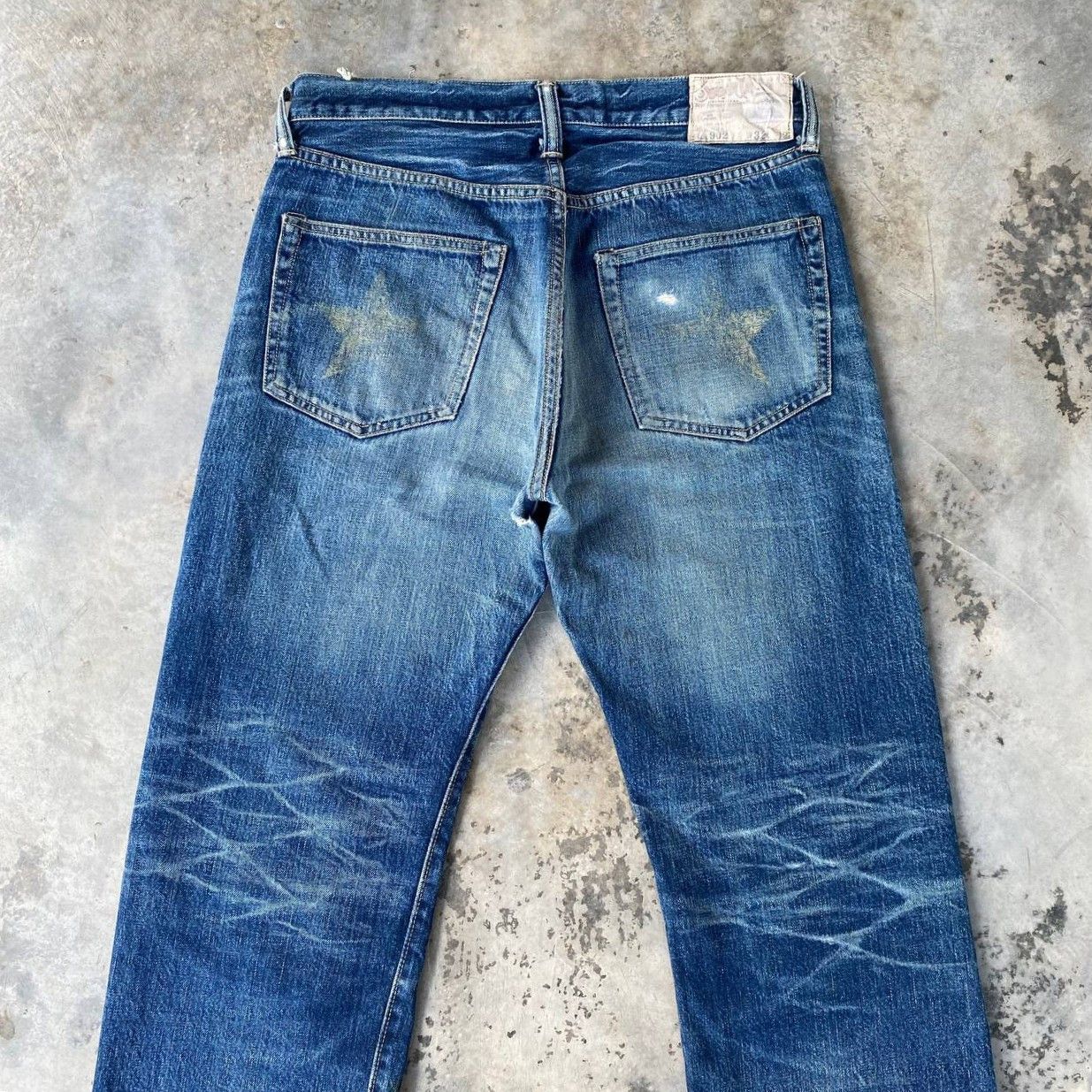 Sugar Cane Vintage Sugar Cane Lot 902 Selvedge Grunge Frayed StarPrint Size US 31 - 16 Thumbnail