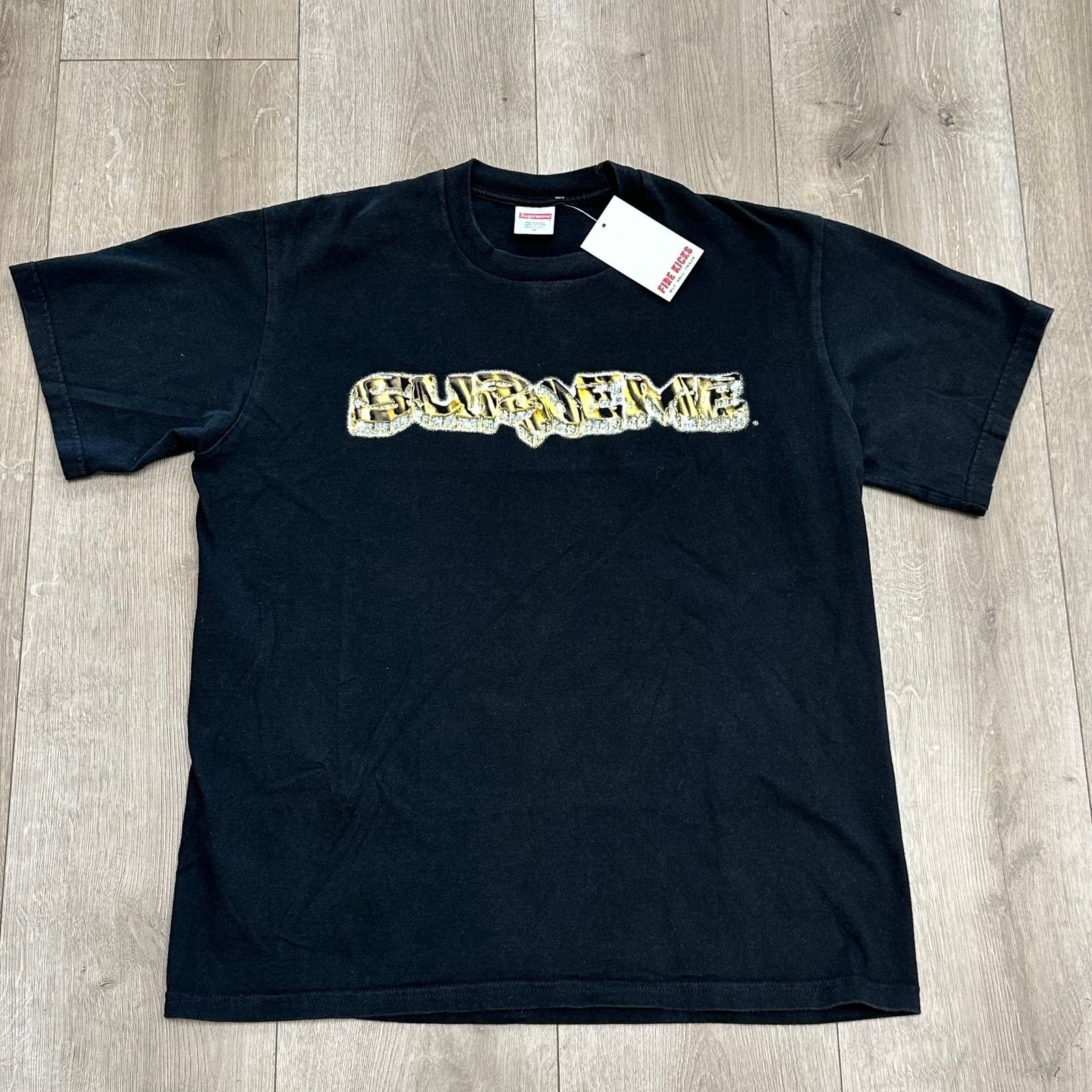 Supreme FW21 Supreme Diamond Tee T Shirt Black size Medium M B22 Size US M / EU 48-50 / 2 - 1 Thumbnail