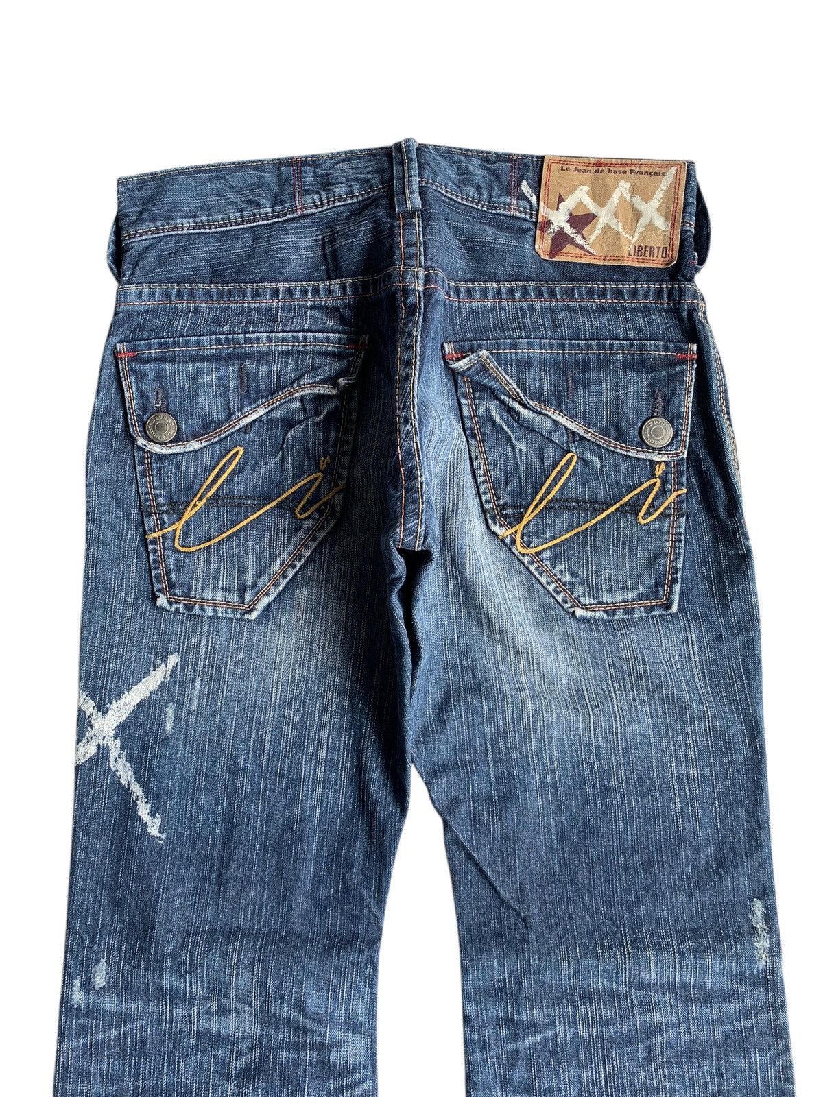 FLARE💥 LIBERTO PUNK STYLE RUSTY&FADED DISTRESSED DENIM🎌