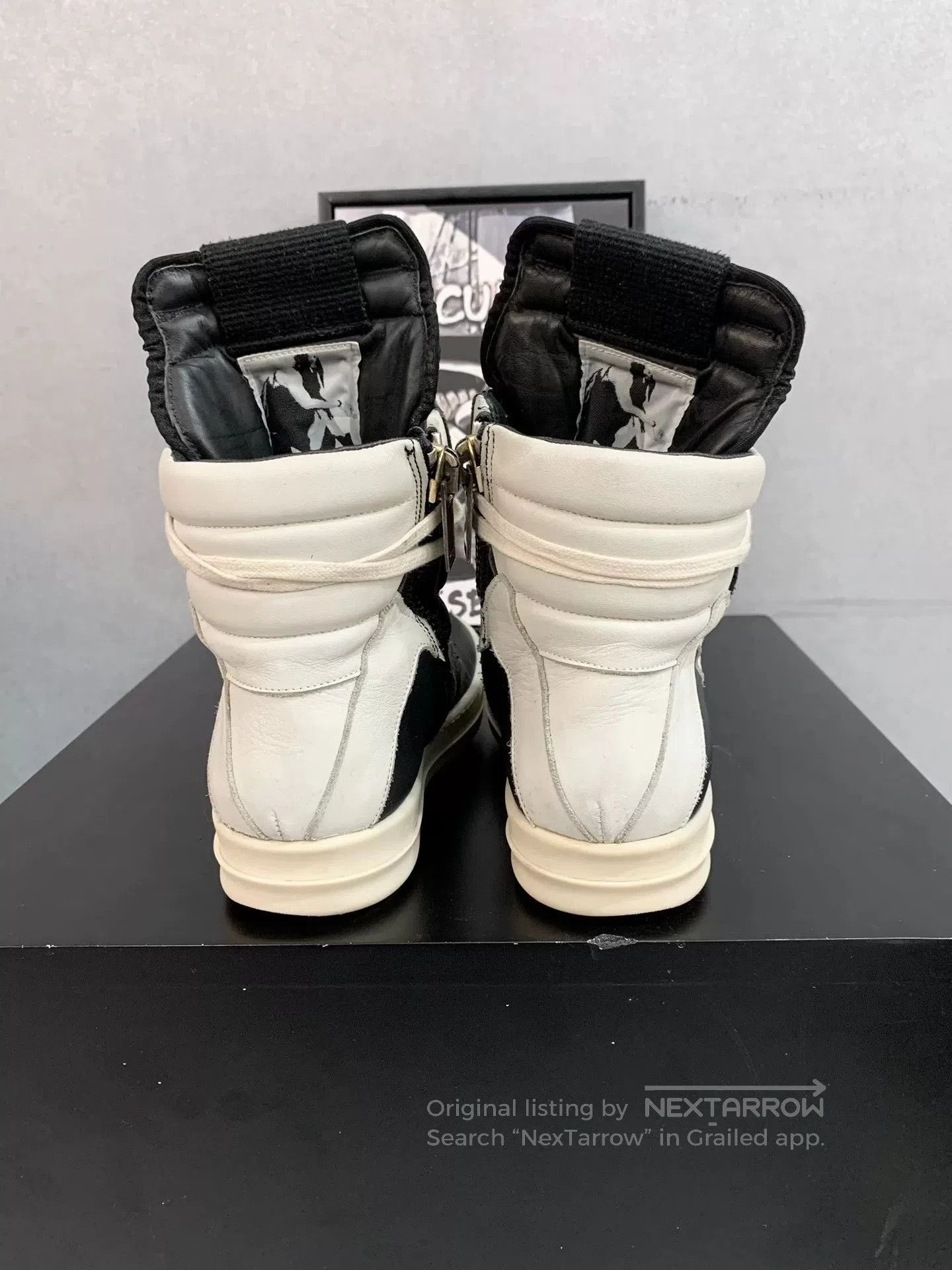 Rick Owens rick owens geobasket black and white sneakers. Size US 5 / IT 35 - 7 Thumbnail