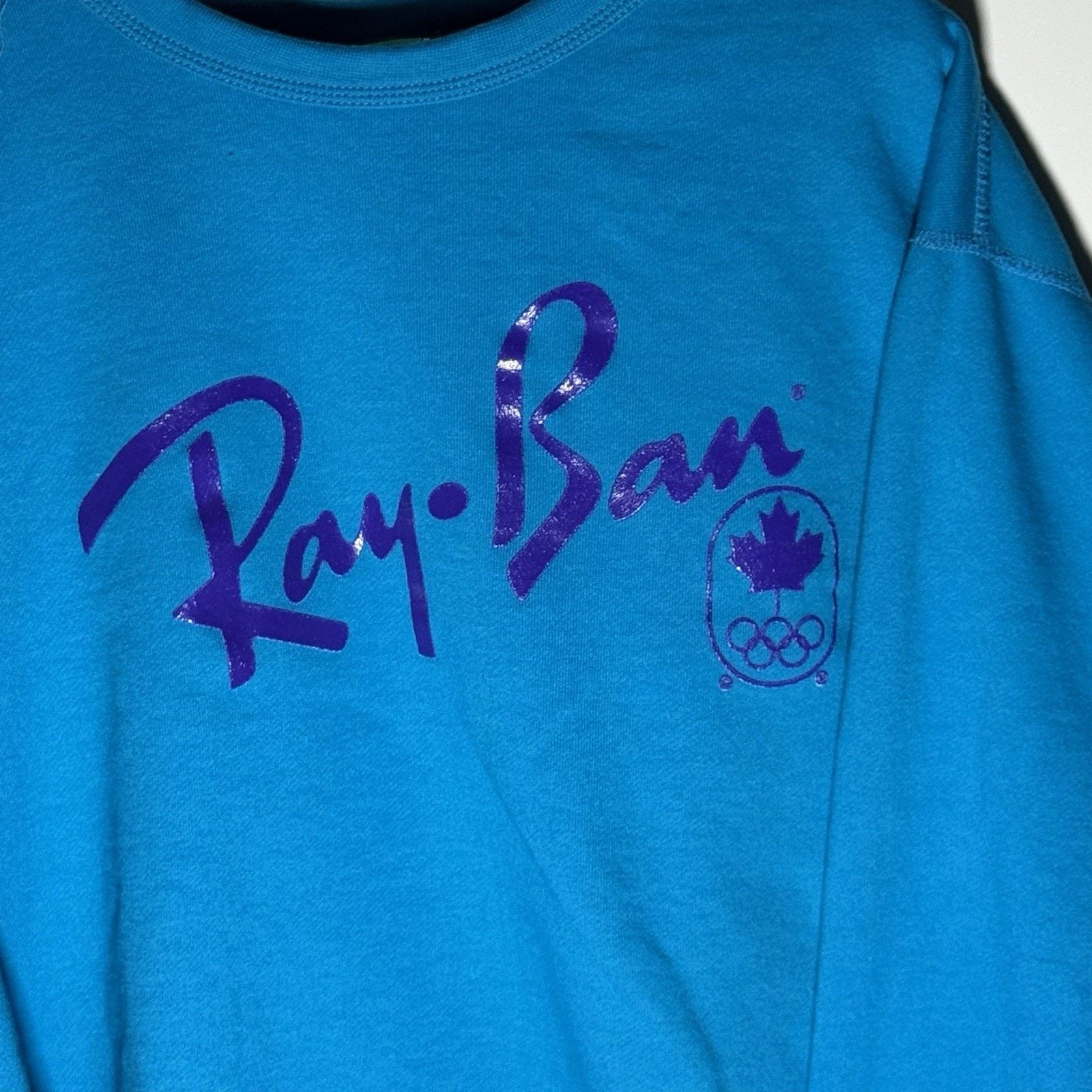 Vintage VTG Rayban Olympics Crewneck Sweatshirt Pullover Size XL Size US XL / EU 56 / 4 - 3 Thumbnail