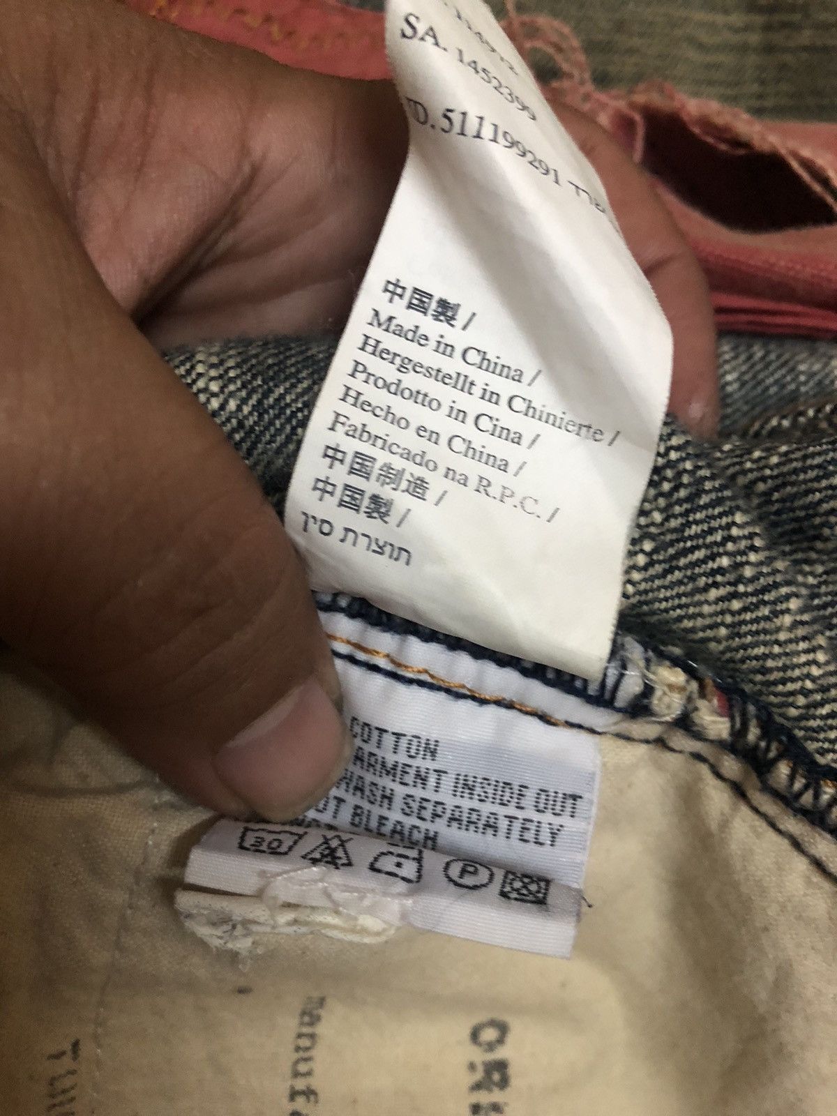 If Six Was Nine × Japanese Brand × Le Grande Bleu (L.G.B.) Tough Jeans Smith Cargo Distressed Denim Pants Size US 34 / EU 50 - 4 Thumbnail