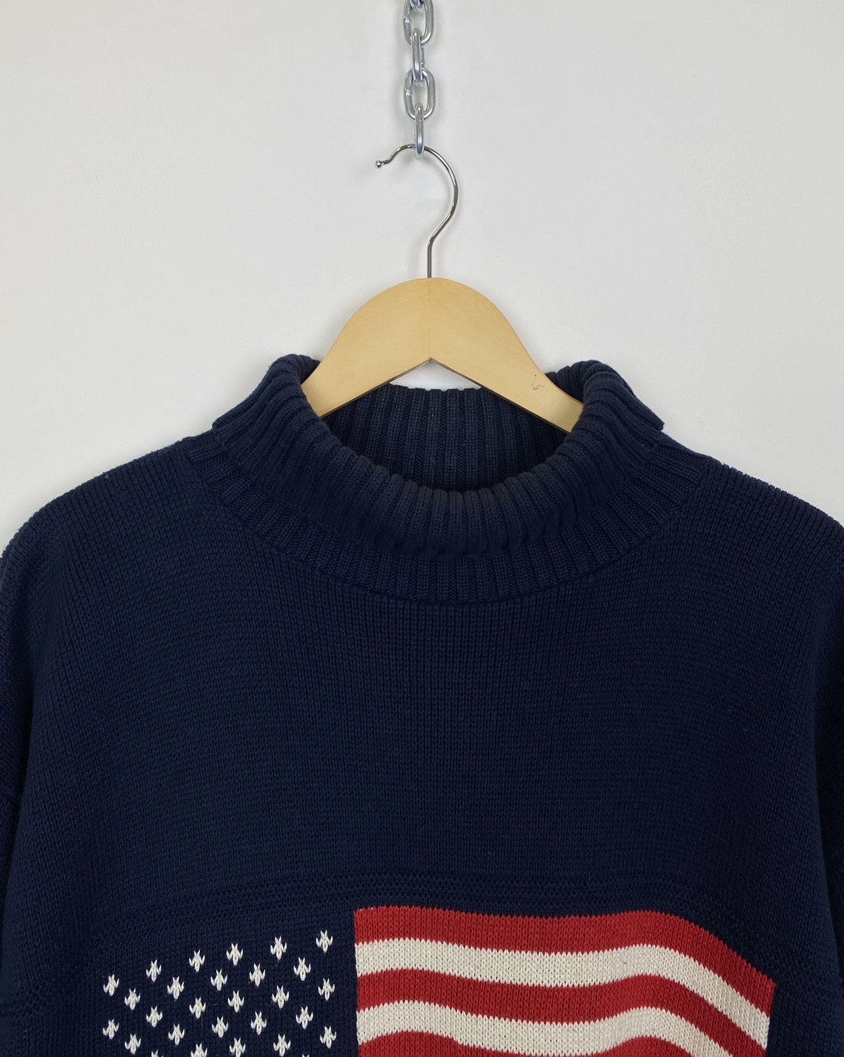 Other 🇺🇸 Vintage American Creations Knit USA Flag Sweater High Neck Size US S / EU 44-46 / 1 - 2 Thumbnail