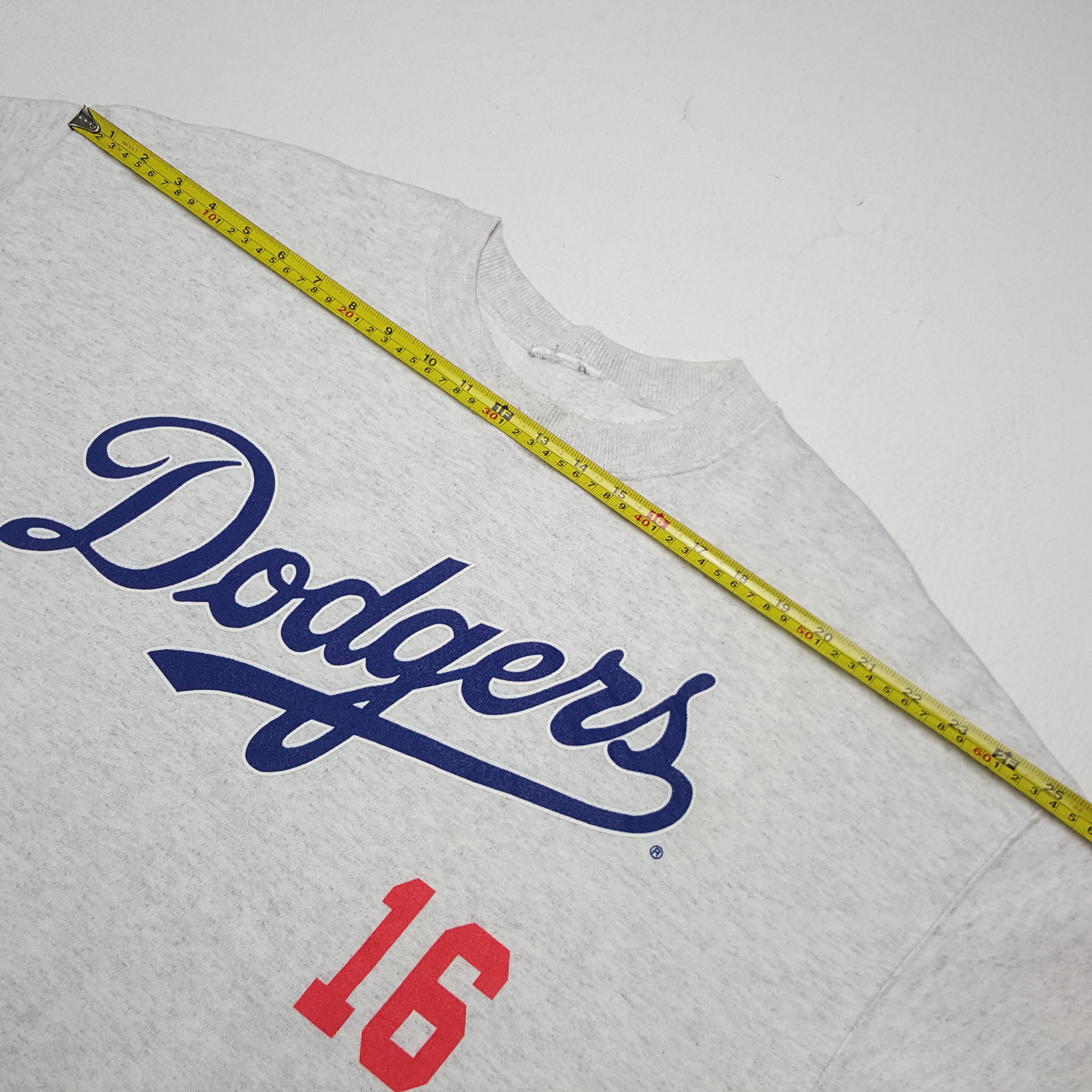 MLB × Nutmeg × Vintage Vintage 90's Dodgess NOMO 16 Baseball MLB Sweatshirt Size US XL / EU 56 / 4 - 6 Thumbnail