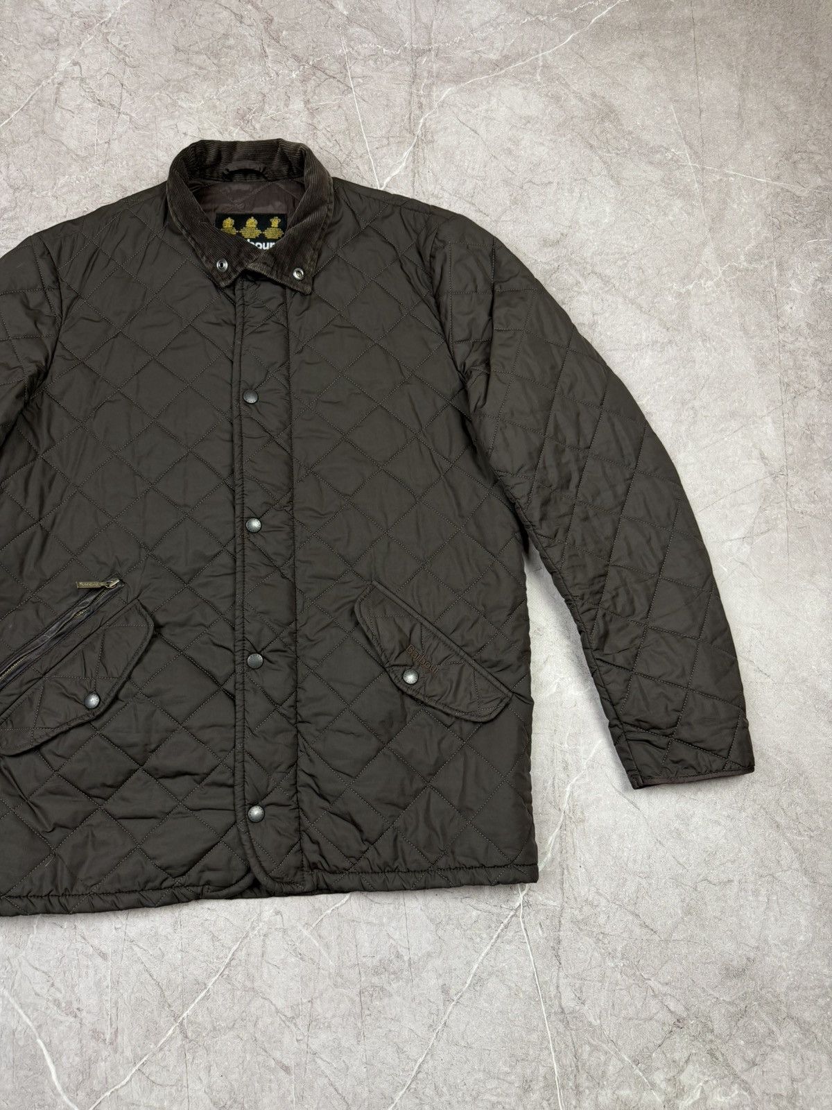 Barbour Vintage Barbour Sportquilt Jacket w/ Leather Trim & Corduroy Size US M / EU 48-50 / 2 - 3 Thumbnail