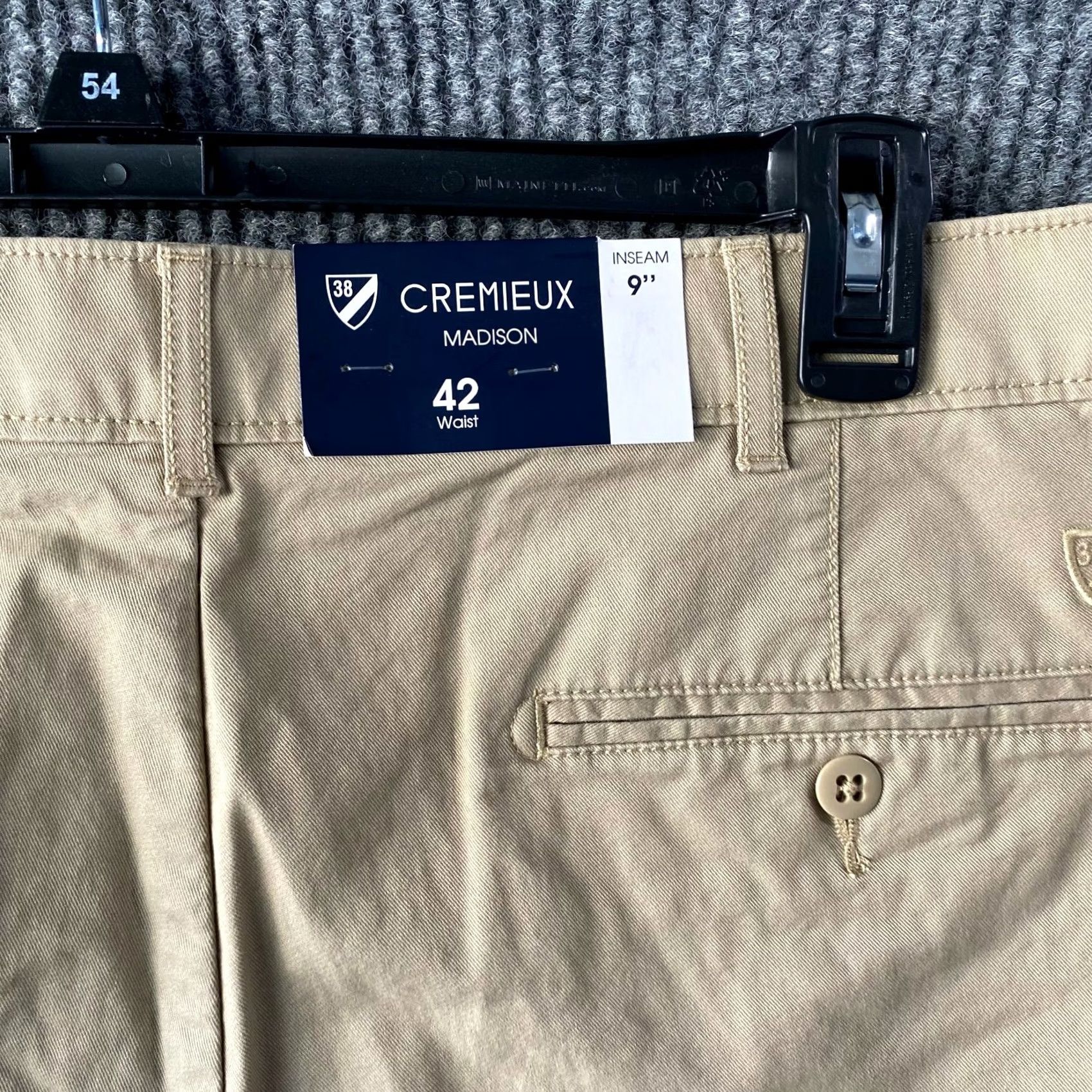 Cremieux Cremieux Shorts Mens 42 Beige Khaki Chino Brown Casual Cotton Pockets Madison Size US 42 / EU 58 - 2 Thumbnail
