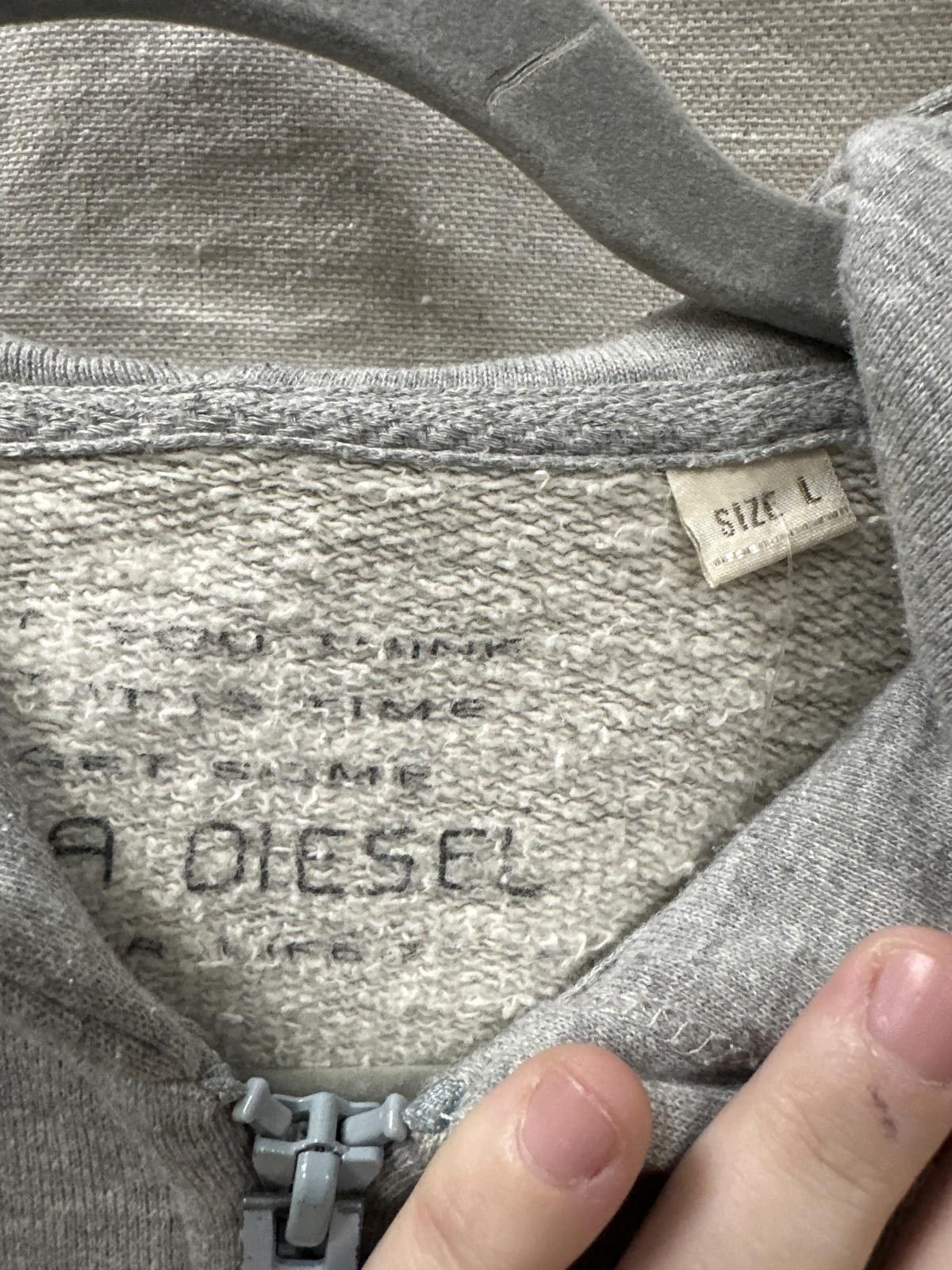 Diesel Diesel Zip-Up Hoodie - Size L - Gray Size US L / EU 52-54 / 3 - 3 Thumbnail