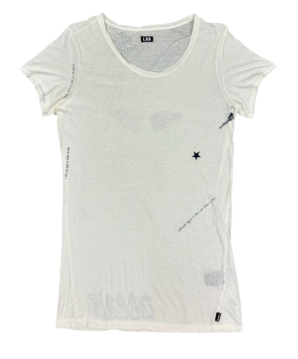 Le Grande Bleu (L.G.B.) Grail🔥Vintage L.G.B Women Shirt Tattoo Style Graphics Size S / US 4 / IT 40 - 1 Thumbnail