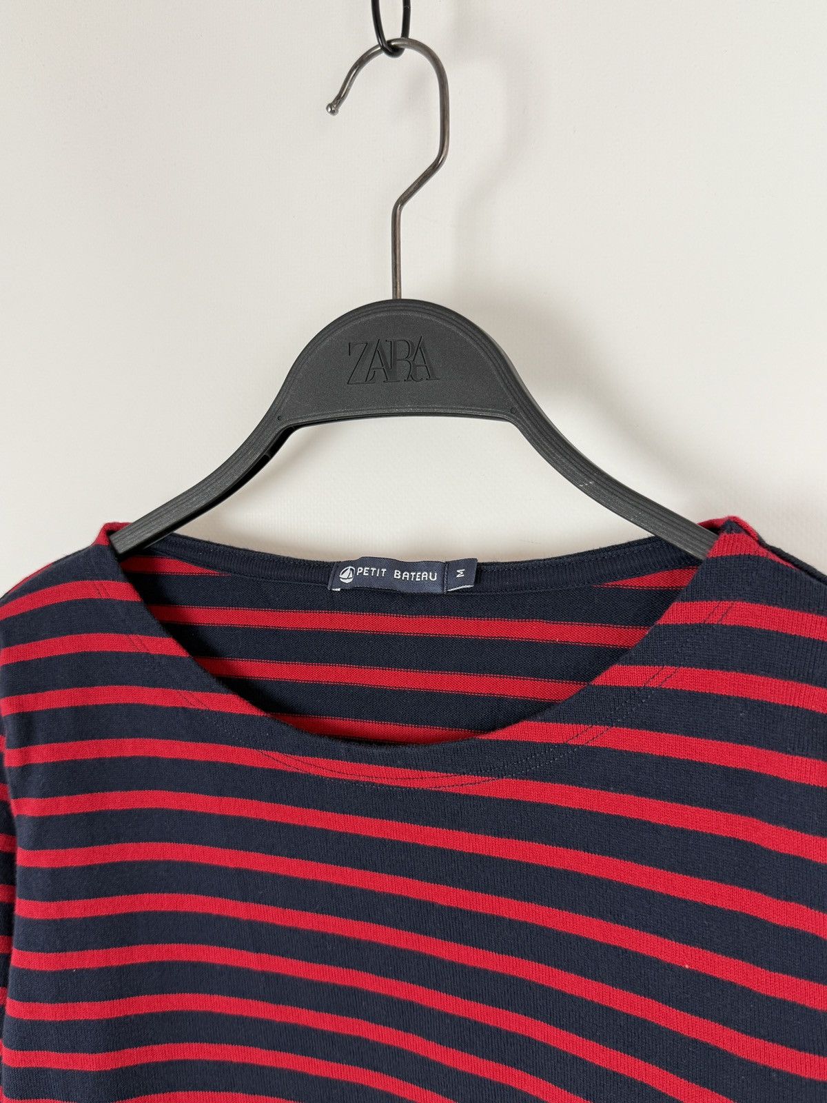 Petit Bateau Petit Bateau Red Navy Stripe Sailor Border Long Sleeve Shirt Size M / US 6-8 / IT 42-44 - 4 Thumbnail