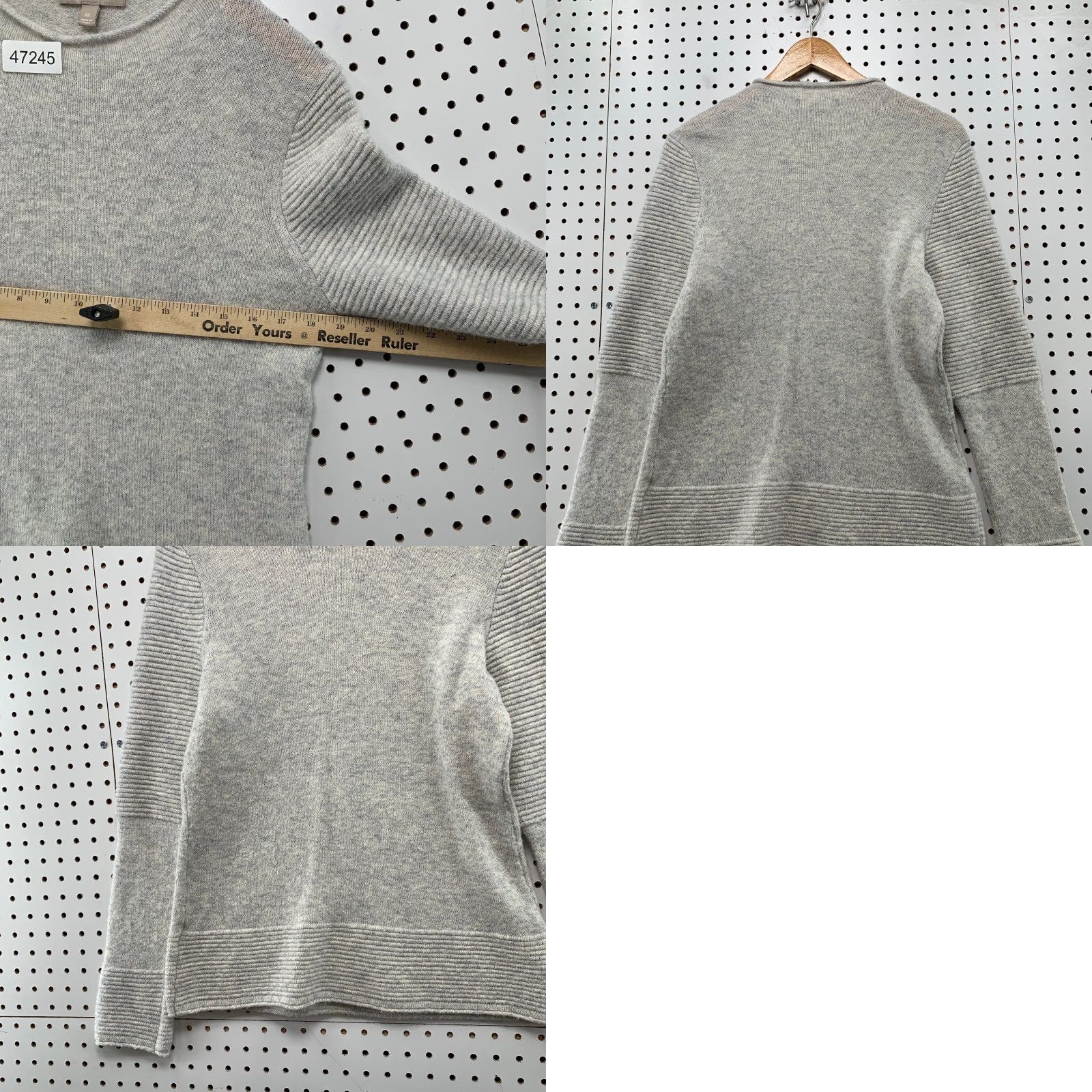 Banana Republic Banana Republic Merino Wool Alpaca Sweater Womens M Gray Mock Neck Ribbed Sleeve Pullover Knit Medium Womens Size M / US 6-8 / IT 42-44 - 9 Thumbnail