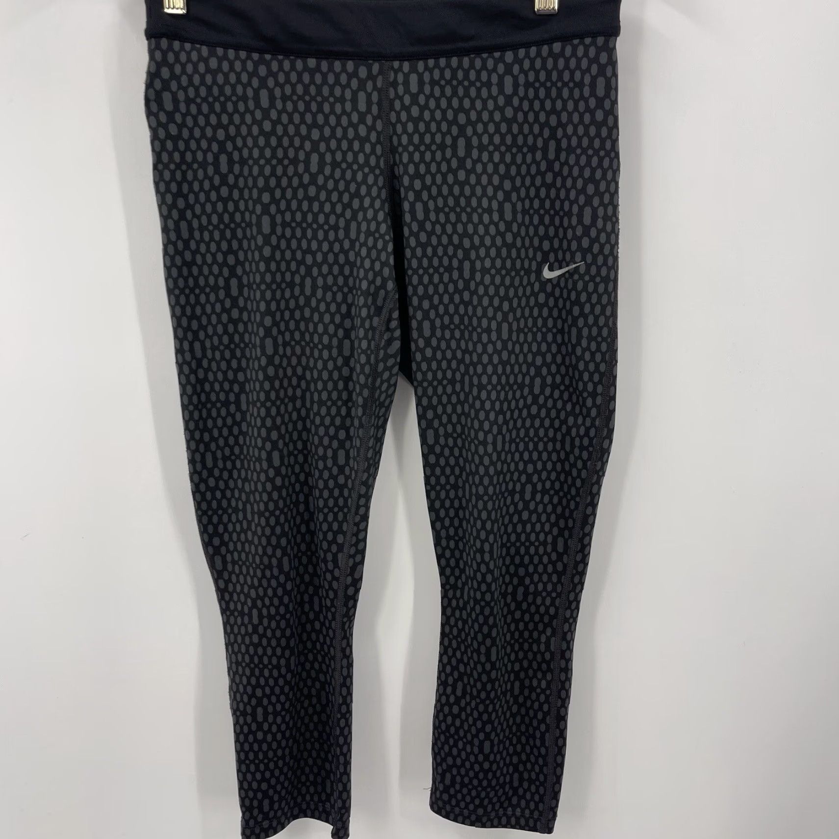 Nike Nike Dri Fit Logo Cropped Pants Womens Medium Workout Activewear Athleisure Size 32" / US 10 / IT 46 - 3 Thumbnail