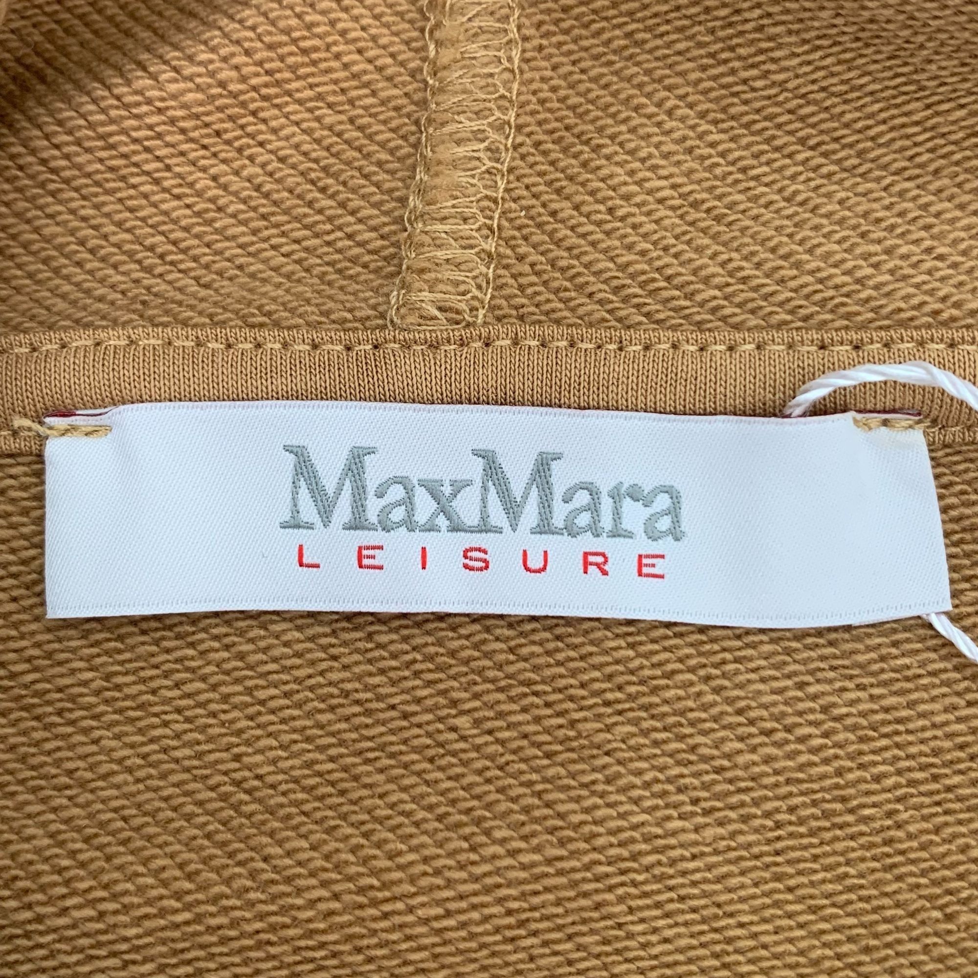 Max Mara MaxMara Leisure Brown Cotton Blend Hooded Drawstring Hoodie Size L / US 10 / IT 46 - 5 Thumbnail