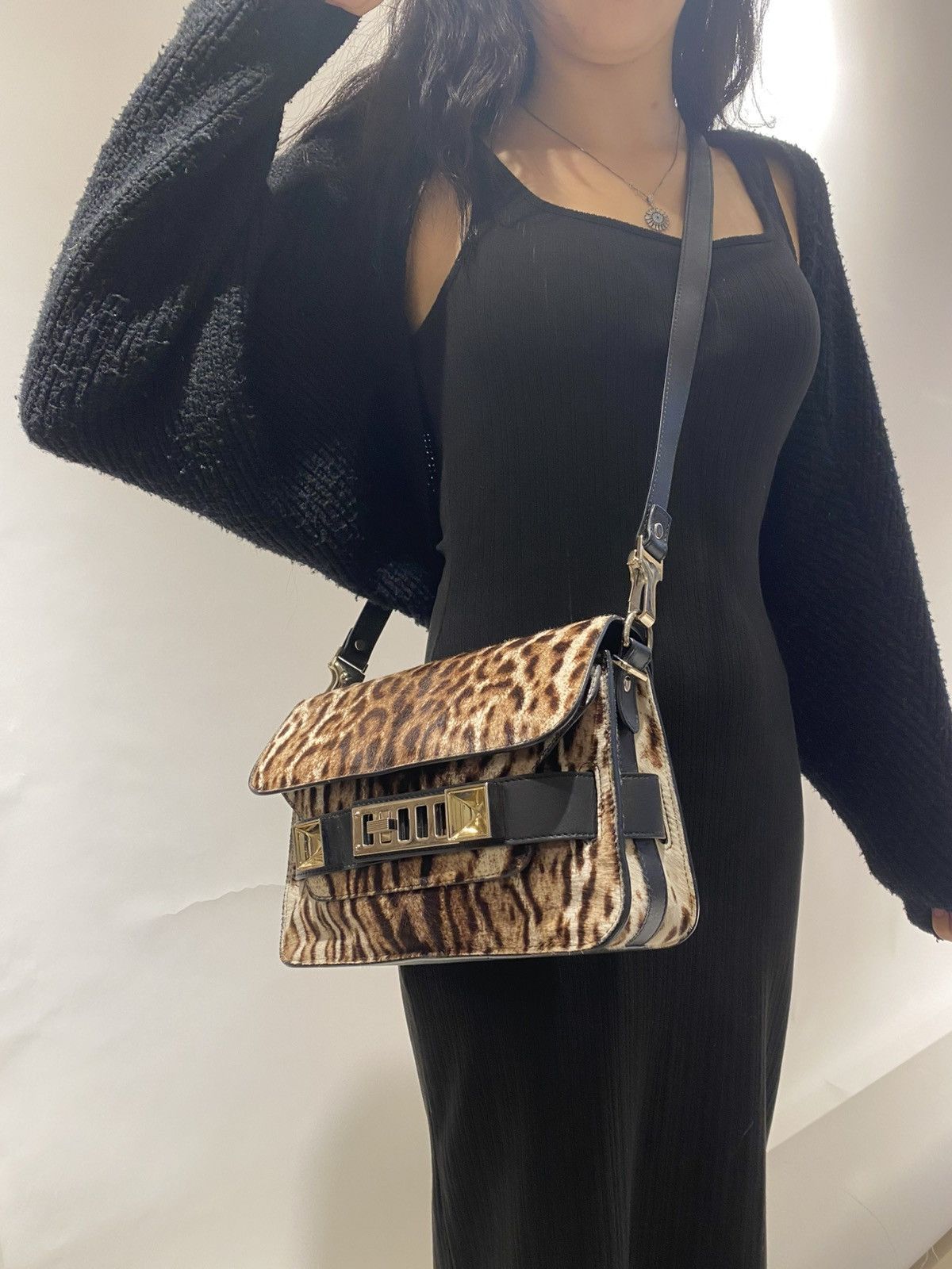 Proenza Schouler Proenza Calf Hair Leopard Mini PS11 Classic Shoulder bag Size ONE SIZE - 2 Thumbnail
