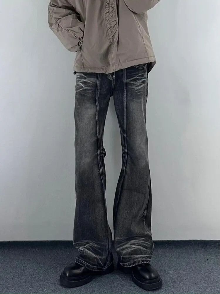 Japanese Brand × Jean Retro loose straight leg micro flared jeans Size US 30 / EU 46 - 4 Thumbnail