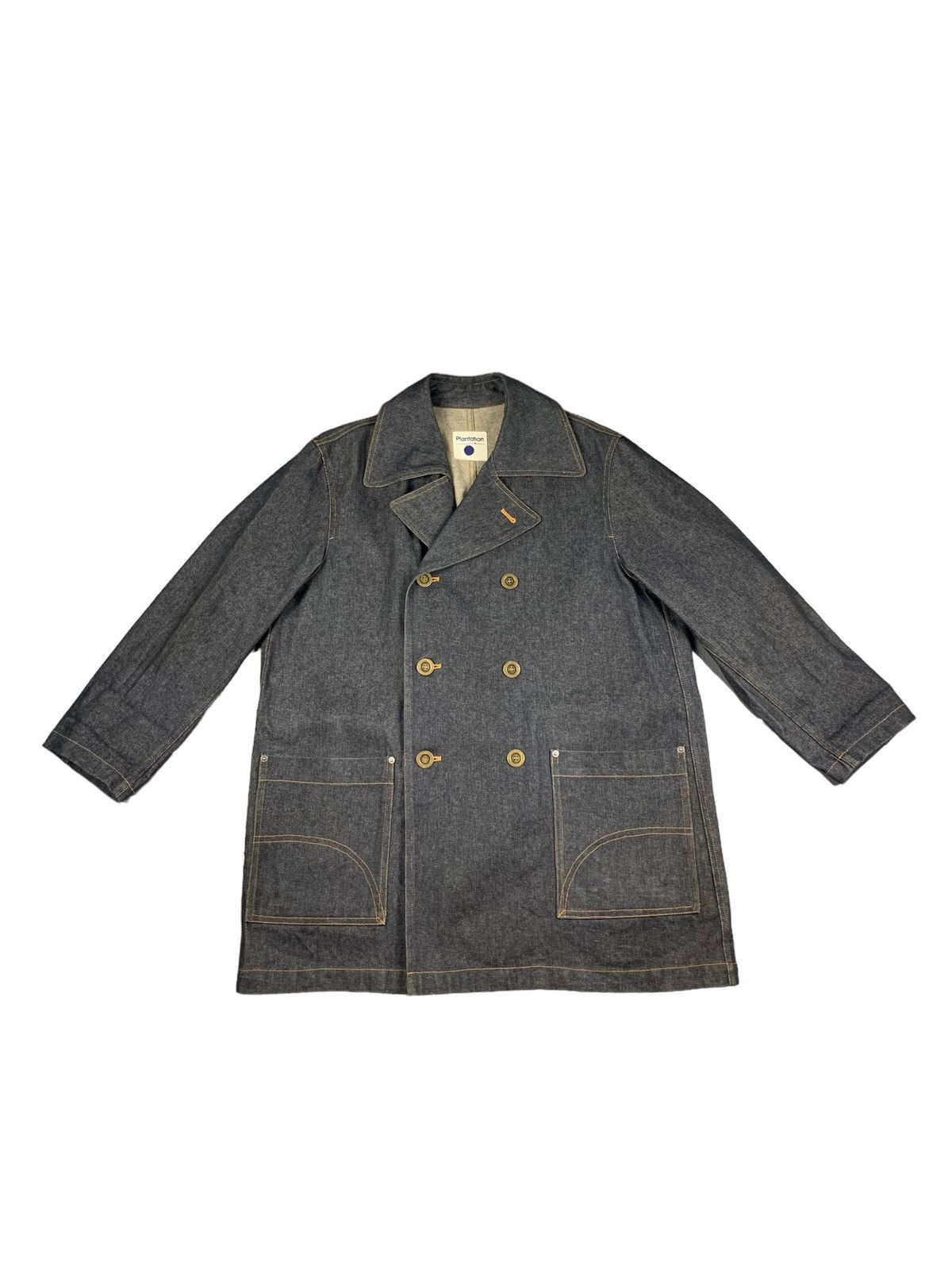 Issey Miyake Plantation by Issey Miyake Denim Overcoat Jacket Size US L / EU 52-54 / 3 - 1 Thumbnail