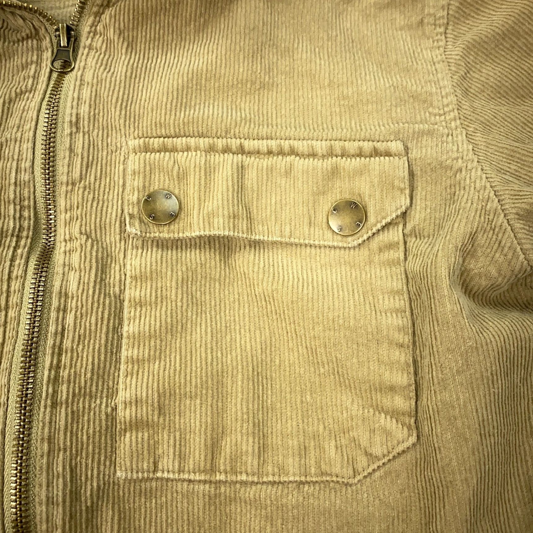 WeSC WeSC Corduroy Jacket Womens Medium Tan Full Zip Brown Cotton Jacket Women's Regular M Size M / US 6-8 / IT 42-44 - 4 Thumbnail