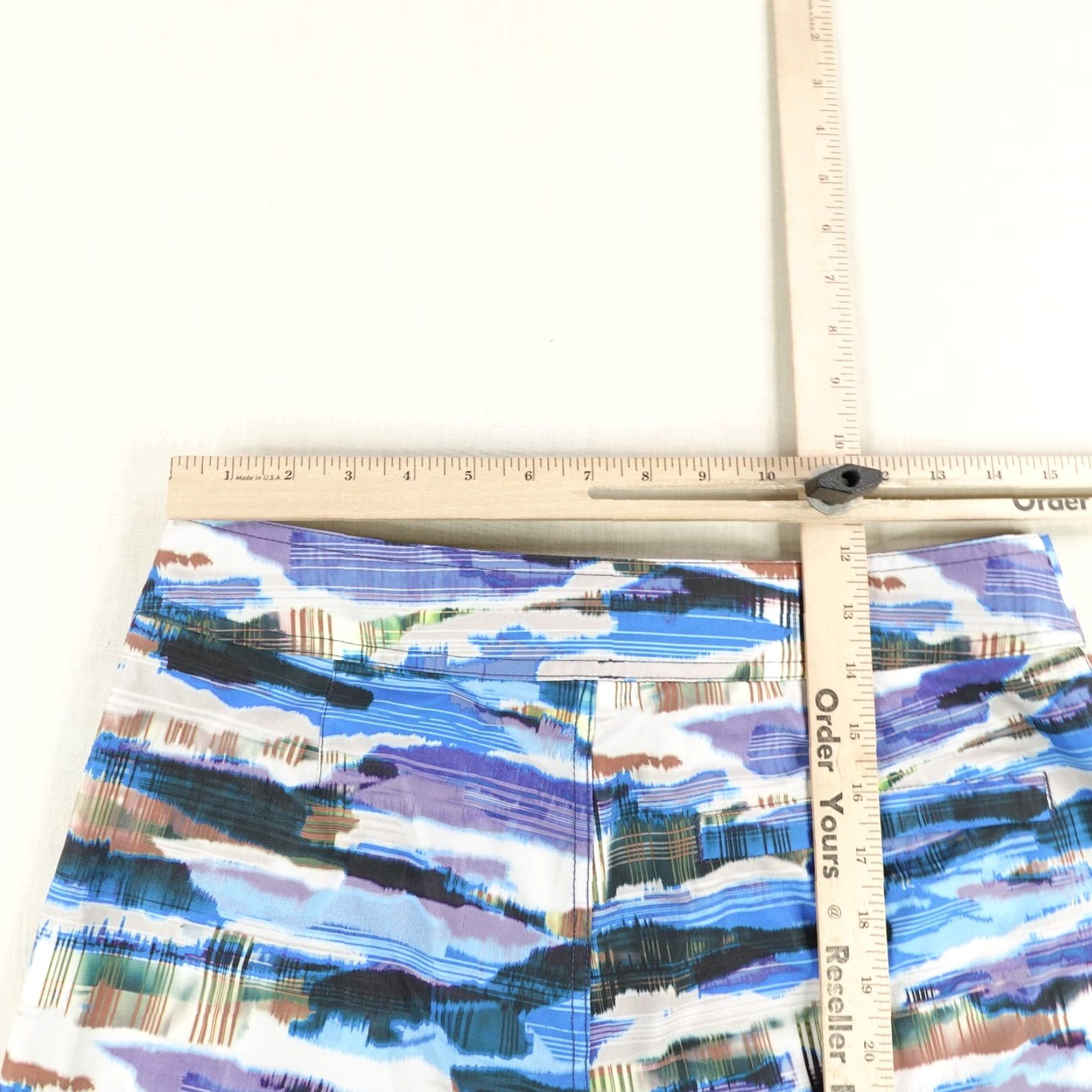 Prana Prana Board Shorts Mens 30 Blue Abstract Sediment Bathing Suit Swim Trunks Surf Size US 30 / EU 46 - 7 Thumbnail