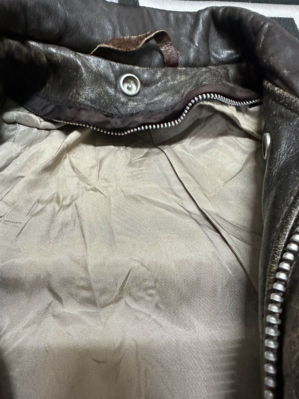 Schott Vintage 80s Schott A2 leather jacket Size US L / EU 52-54 / 3 - 5 Thumbnail