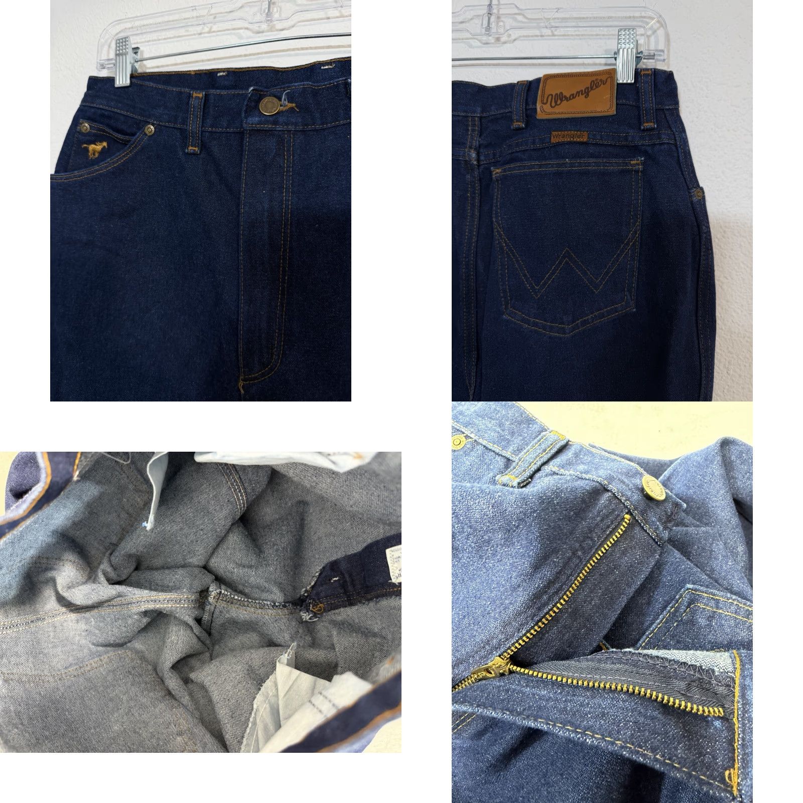 Wrangler VINTAGE Wrangler Women’s Jeans 16 Dark Blue Cotton Western Cowgirl High Waist Jeans Womens Size 38" / US 16 / IT 52 - 8 Thumbnail