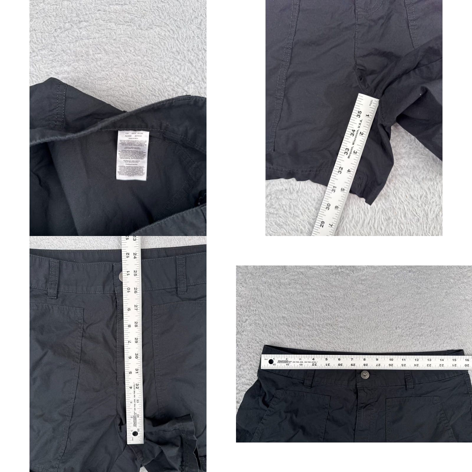 Vintage Columbia Shorts Women 10 Black Holly Hideaway Washed Out 100% Cotton 32x5 Size 32" / US 10 / IT 46 - 8 Thumbnail