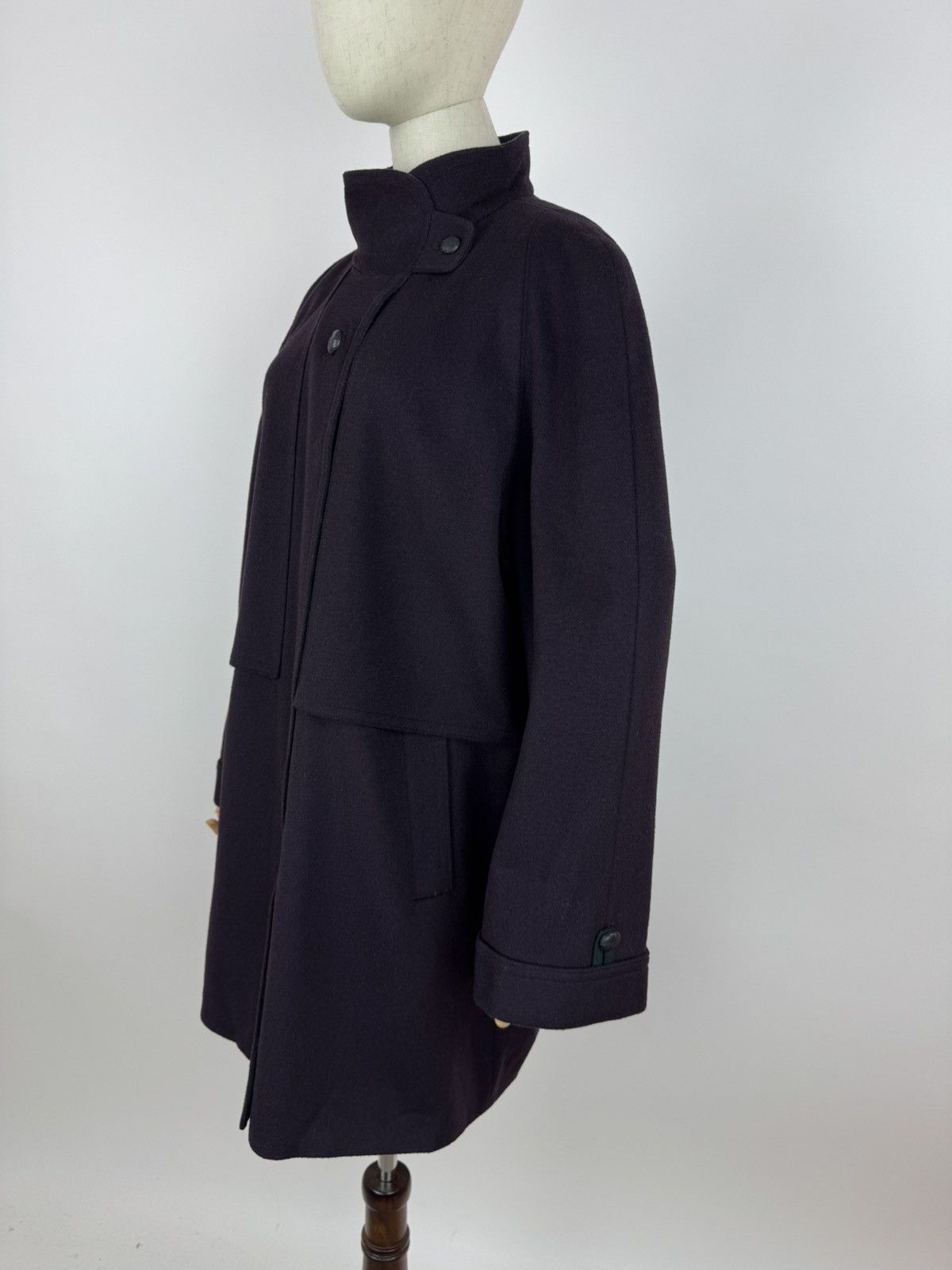Other Alpaca Loden Burgundy Wool Trench coat Womens Size 42 Size M / US 6-8 / IT 42-44 - 3 Thumbnail