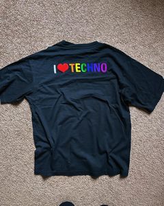 i love techno balenciaga t shirt