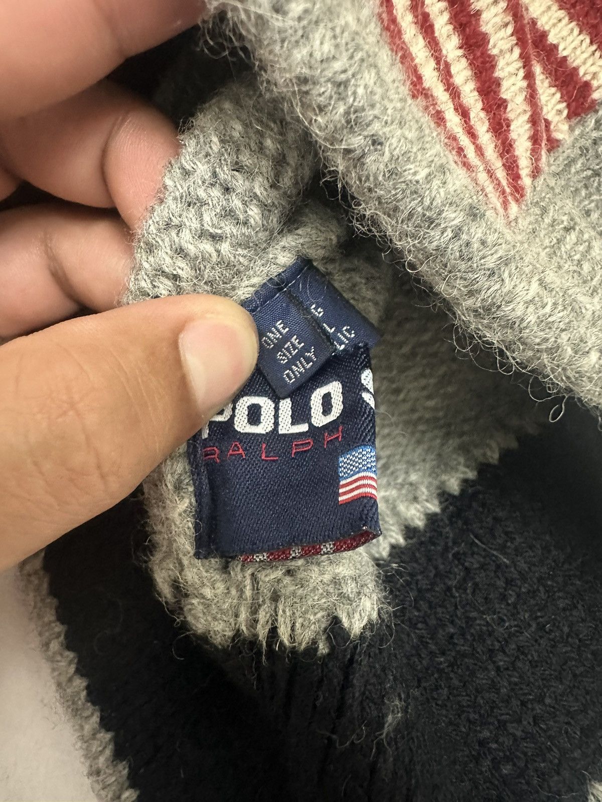 Polo Ralph Lauren × RRL Ralph Lauren Polo Sport Ralph Lauren Usa Flag Beanie Size ONE SIZE - 6 Thumbnail