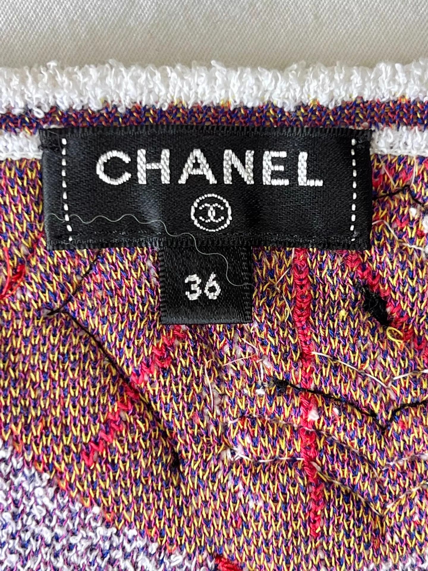 Chanel Chanel 2019 SS Beach Cami Dress White Graffiti Adjustable 36 Size XS / US 0-2 / IT 36-38 - 6 Thumbnail