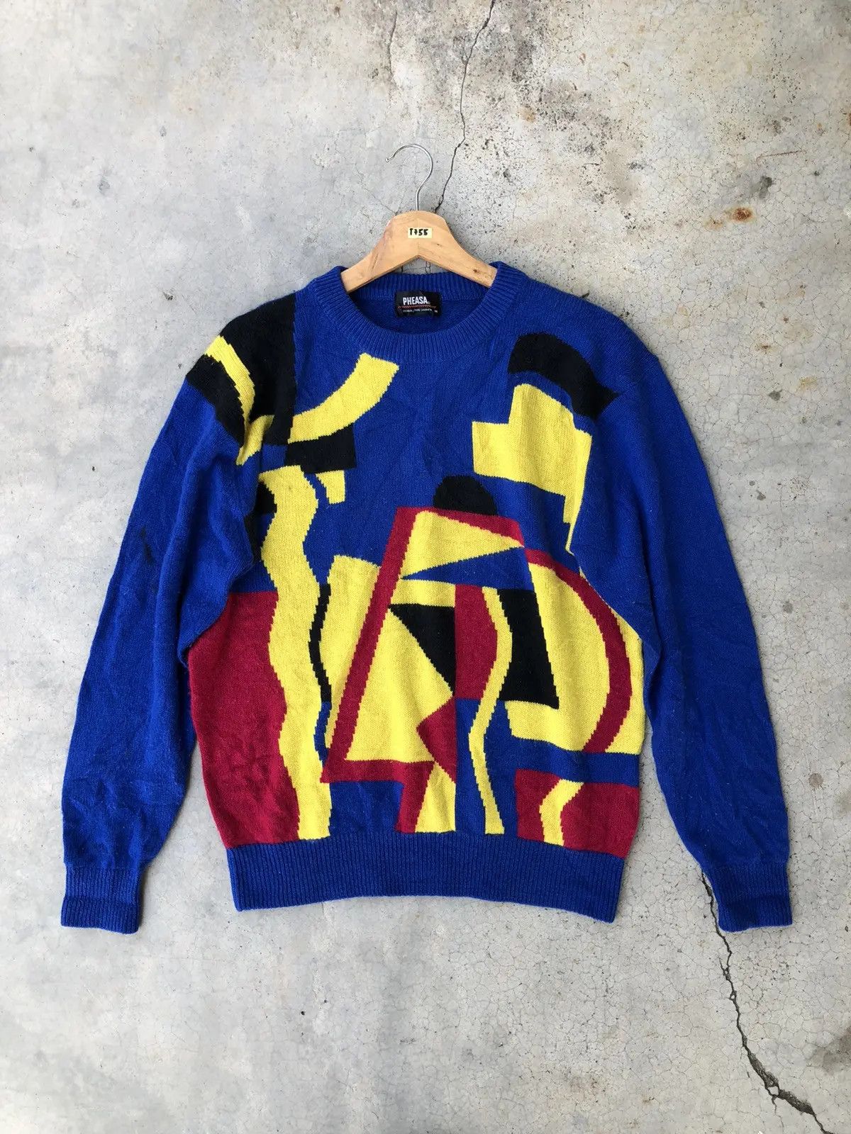 Aran Isles Knitwear × Homespun Knitwear Japanese Colourknit Sweater Jumper/Memeri Pattern Size US M / EU 48-50 / 2 - 1 Thumbnail