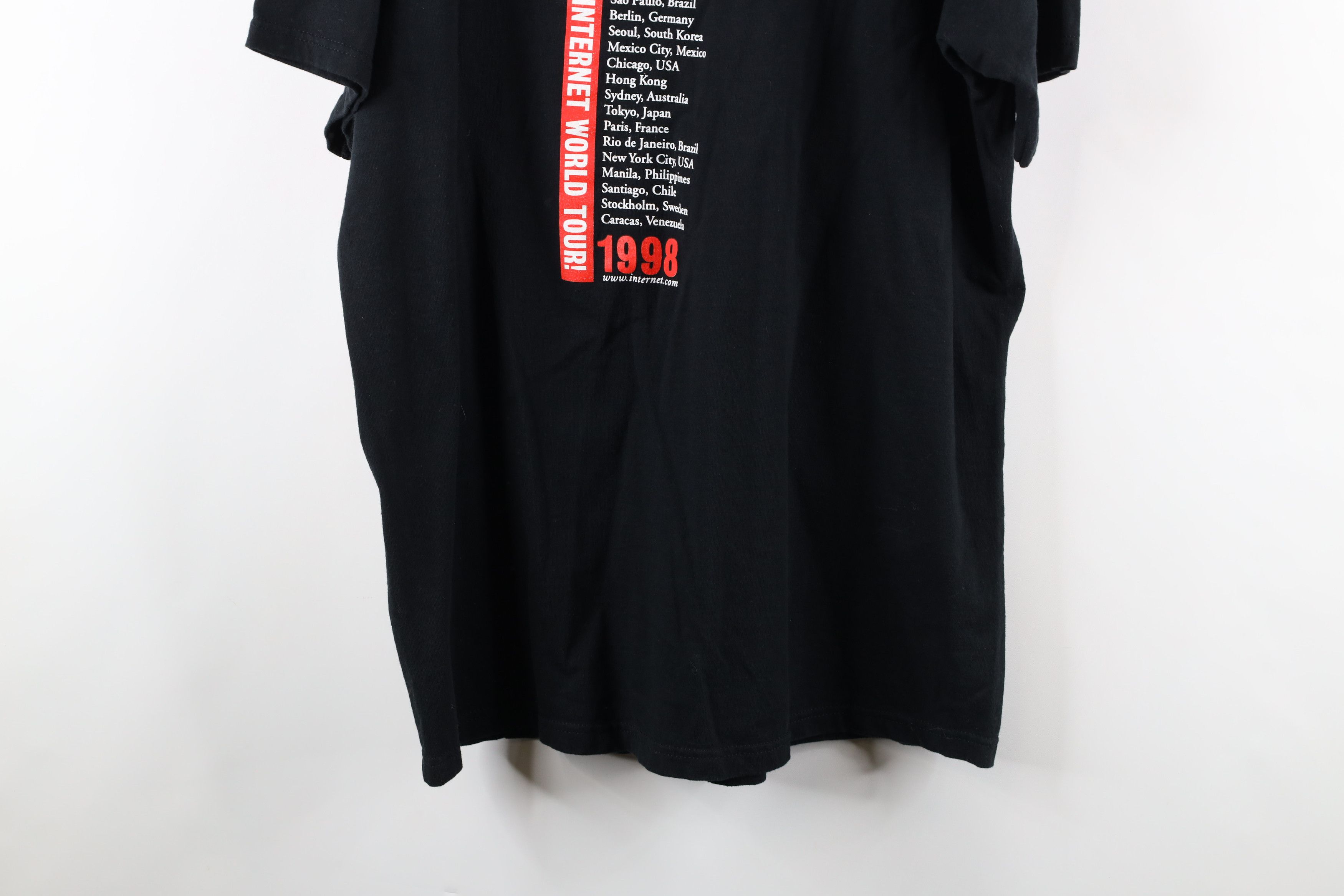 Vintage Vintage 90s Spell Out New York City Internet World T-Shirt Size US L / EU 52-54 / 3 - 10 Thumbnail