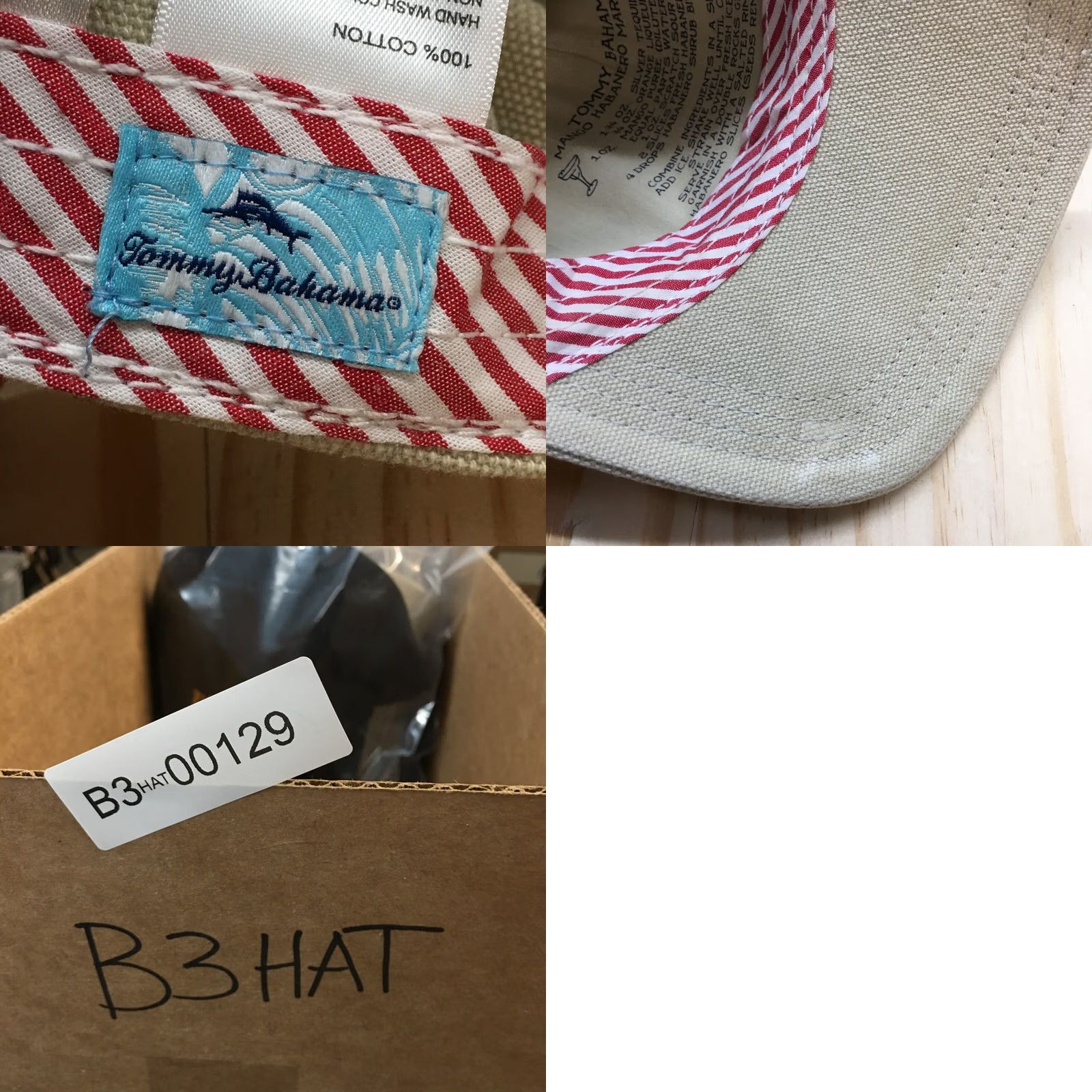 Tommy Bahama Tommy Bahama Baseball Cap Mens Beige OS Adjustable Curved Brim Embroidered Logo Size ONE SIZE - 10 Thumbnail