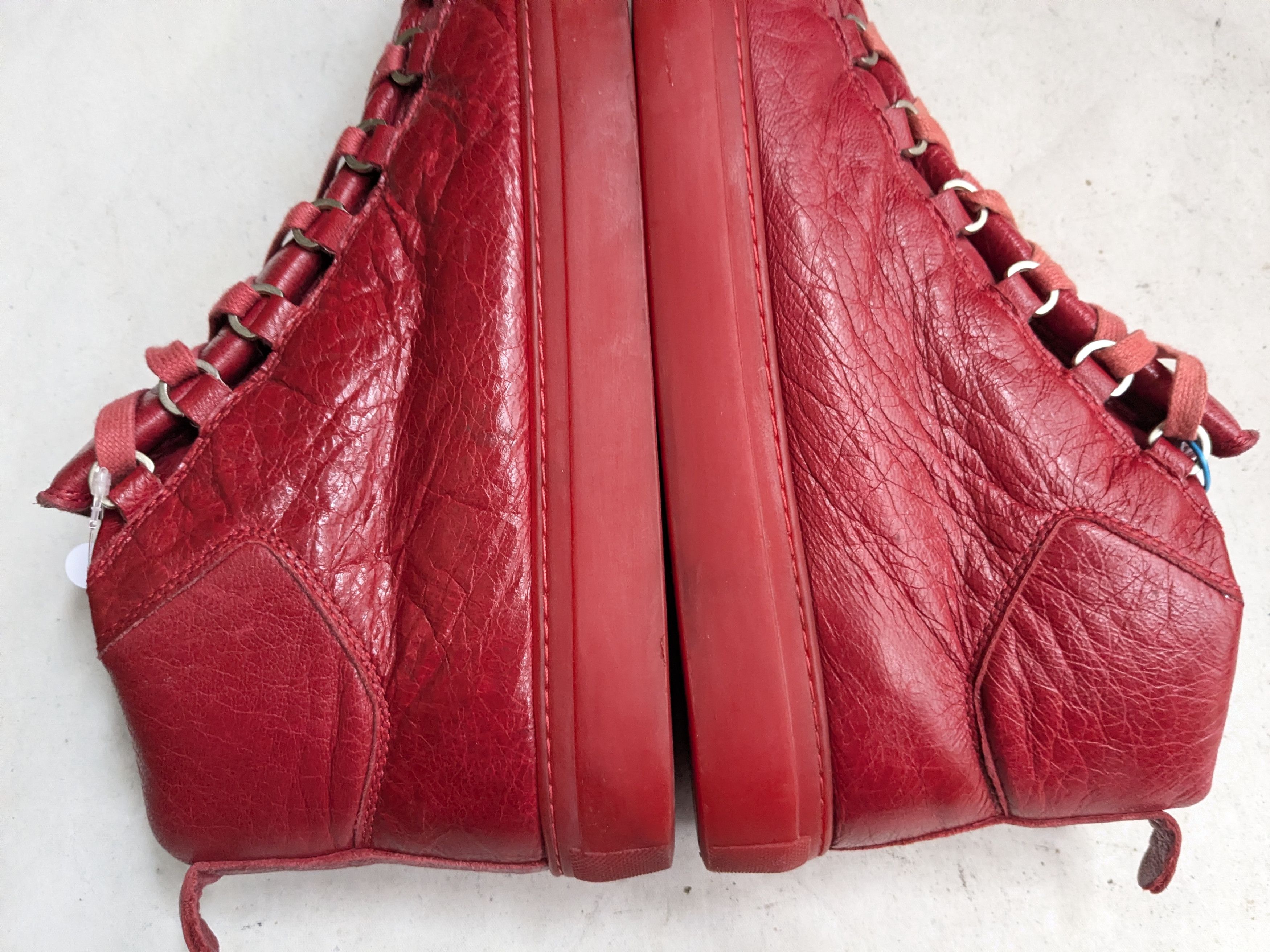 Balenciaga Balenciaga Arena Red 11 Leather High Tops Size US 11 / EU 44 - 7 Thumbnail
