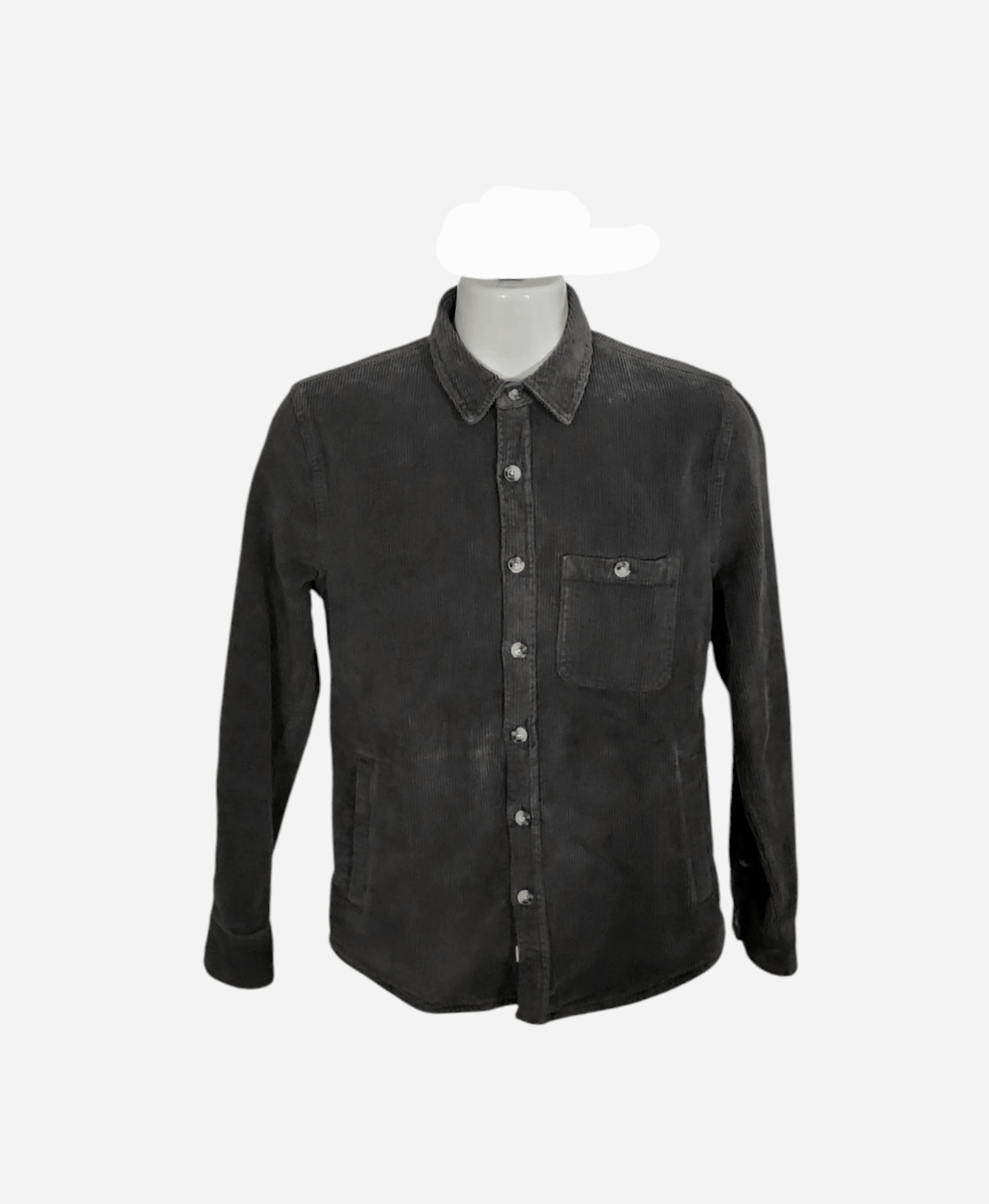 Marine Layer MARINE LAYER Broken In Corduroy Overshirt Faded Black Small Size US S / EU 44-46 / 1 - 1 Thumbnail