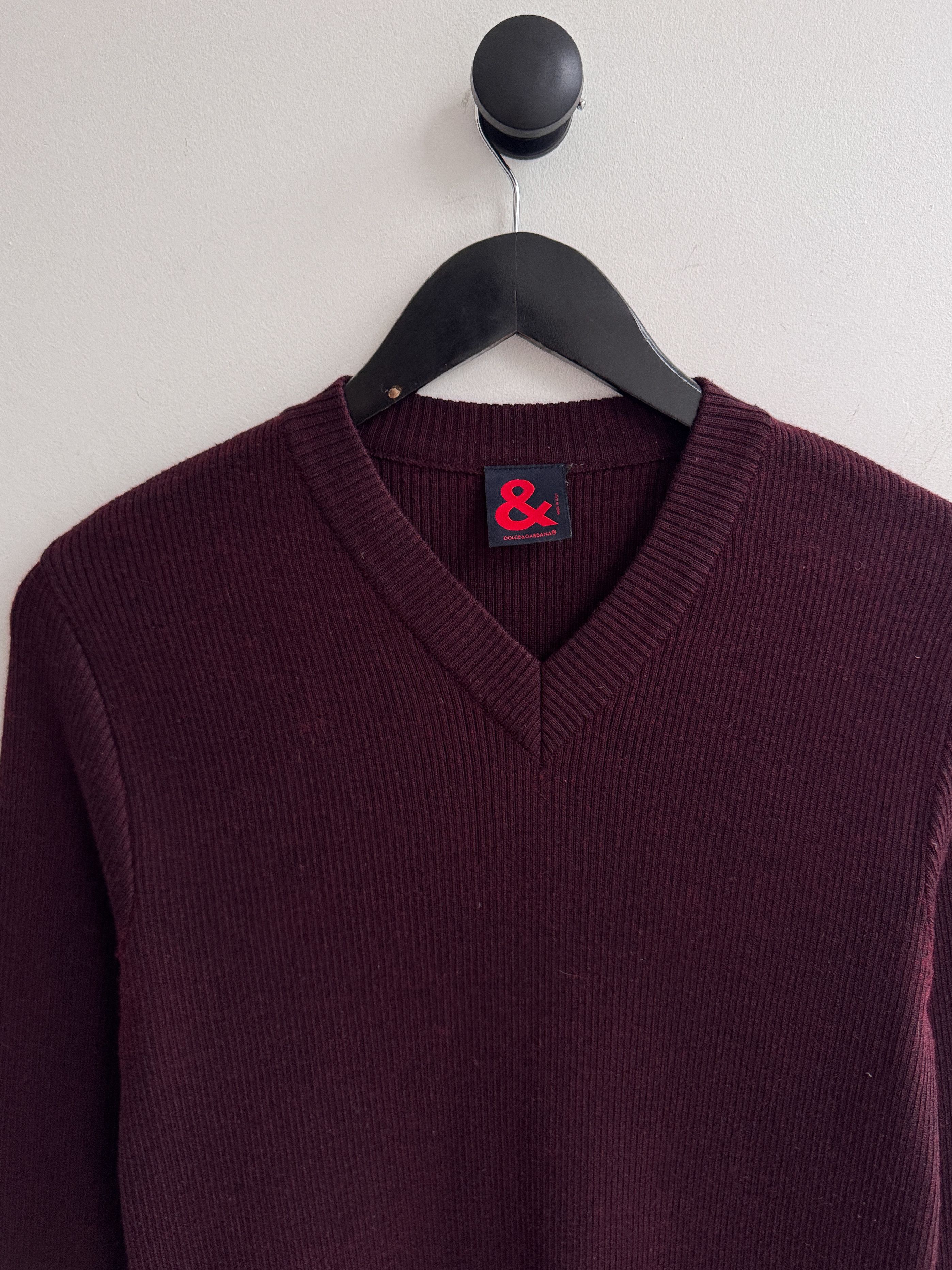 Dolce & Gabbana Vintage Dolce & Gabbana V Neck Sweater Size US L / EU 52-54 / 3 - 2 Thumbnail