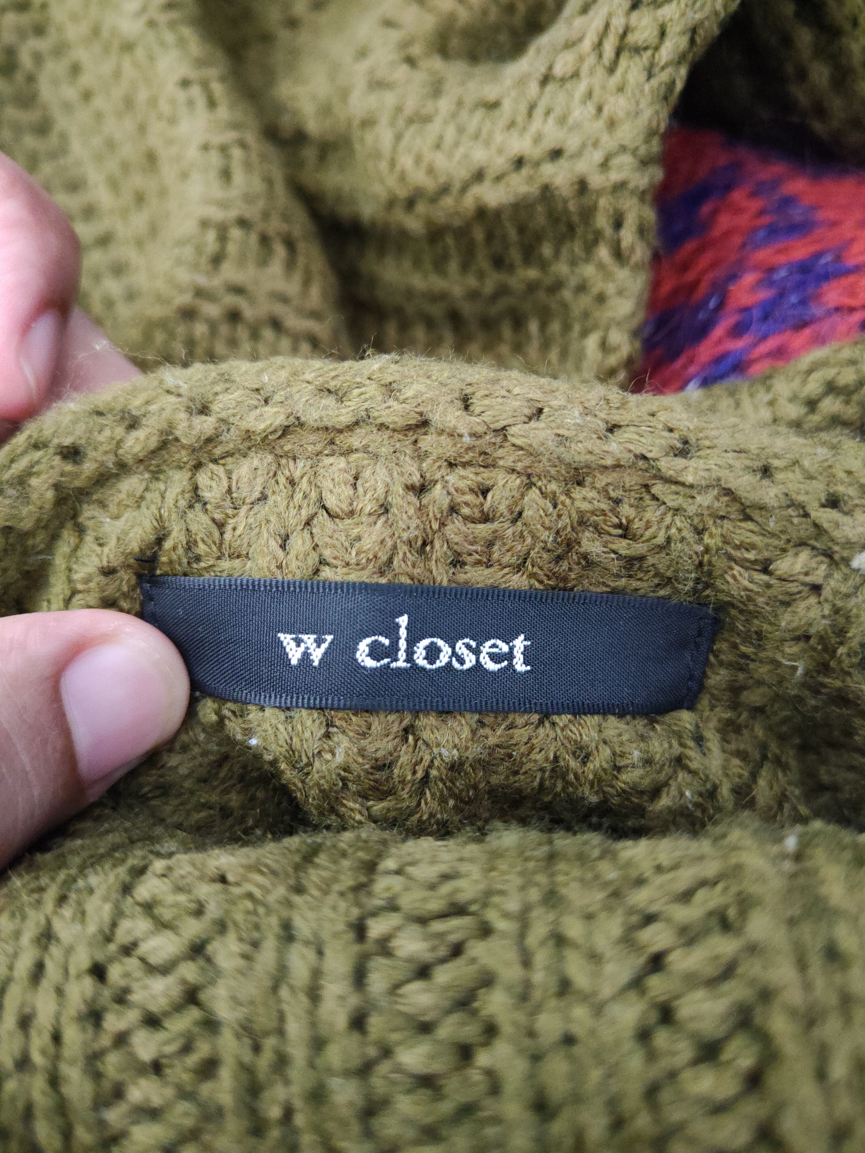 Japanese Brand W Closet Olive Knitwear Sweatshirts #W1007 Size US L / EU 52-54 / 3 - 11 Thumbnail