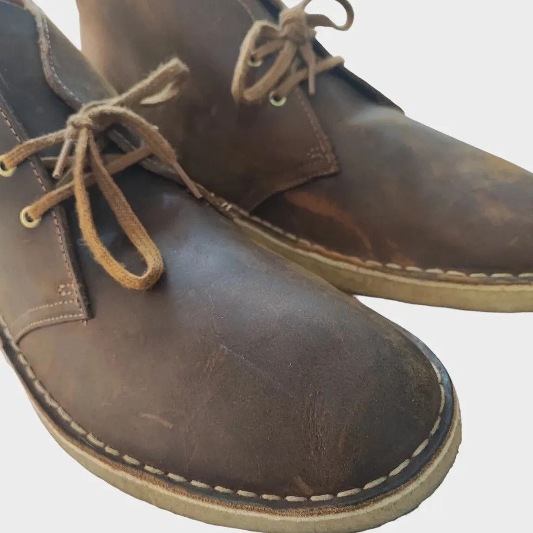 Clarks Clarks Desert Boots Brown Leather Classic-FASHIONELLA Size US 11 / EU 44 - 4 Thumbnail