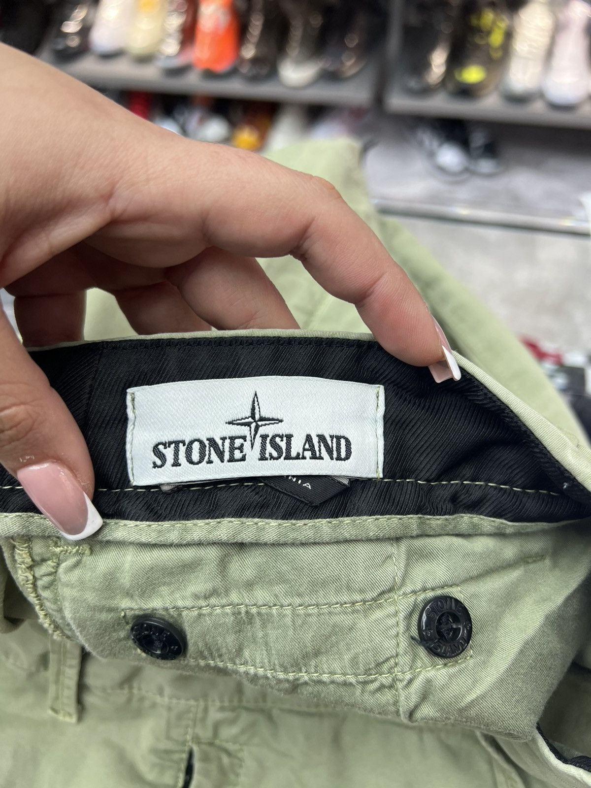 Stone Island Stone Island Olive Cargo Pants Size 31" - 6 Thumbnail