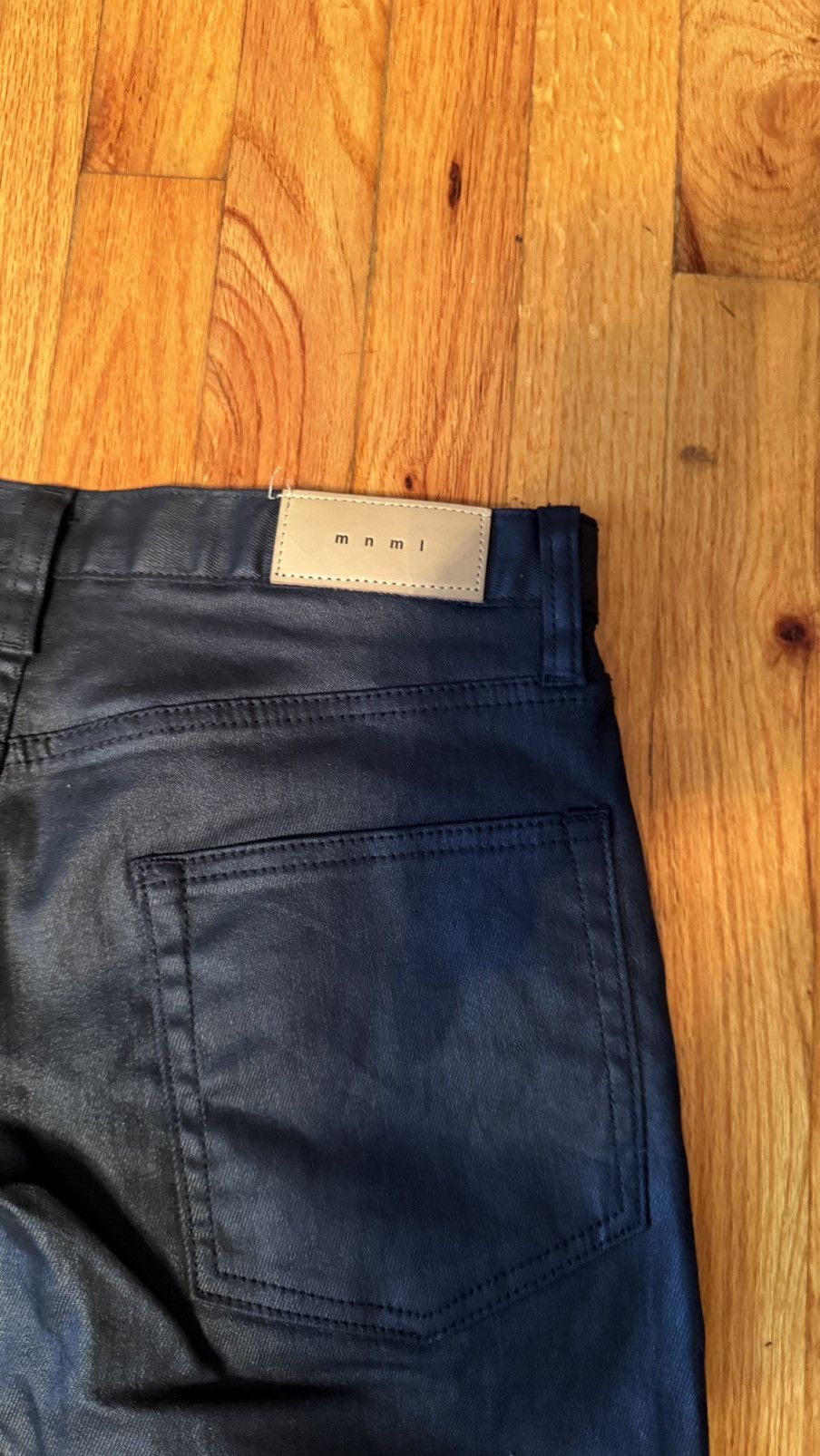 MNML Black Waxed Denim Size US 31 - 5 Thumbnail
