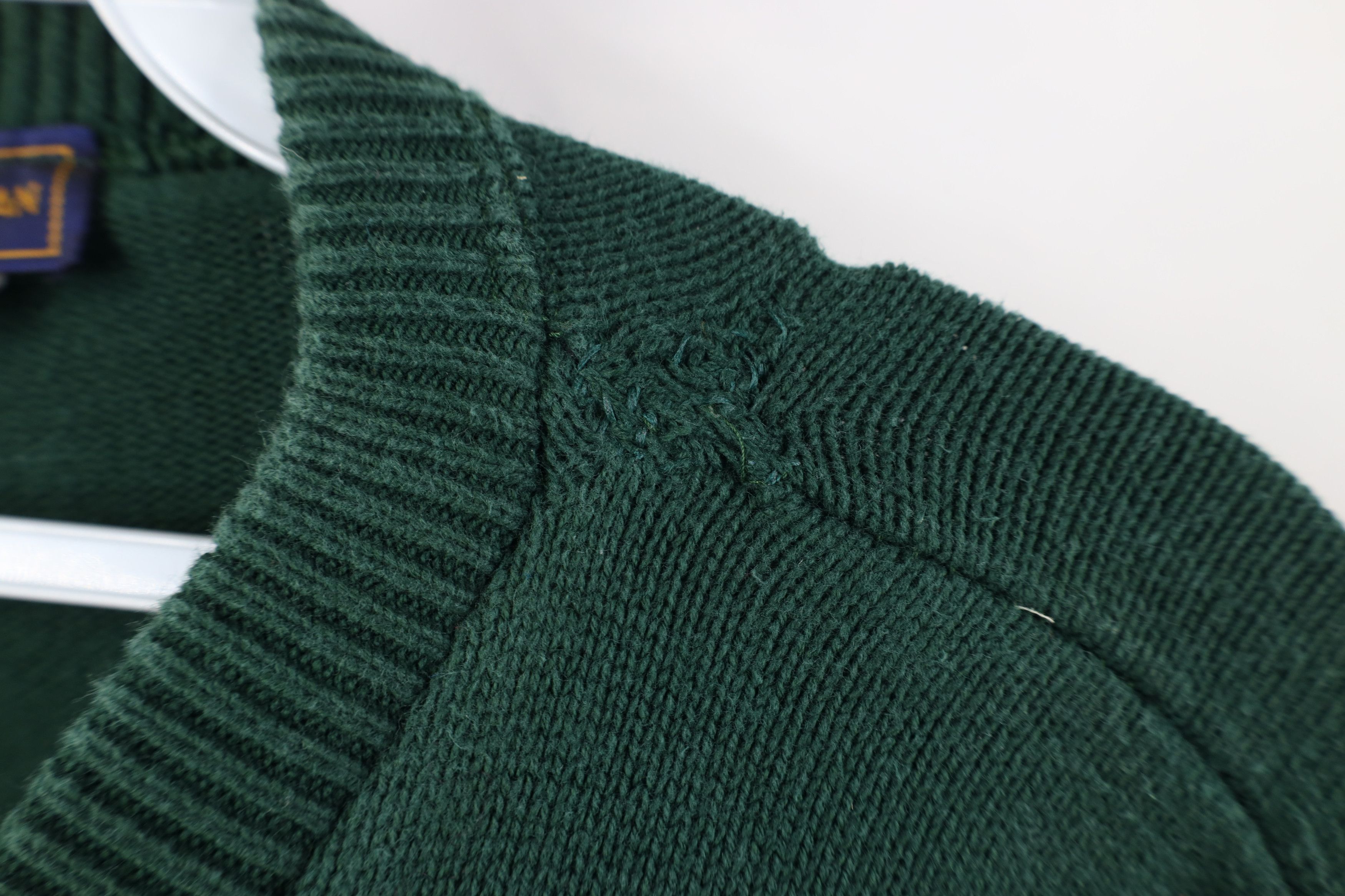 Vintage Vintage 90s Trout Club Fishing Knit Sweater Green USA Size US XXL / EU 58 / 5 - 5 Thumbnail