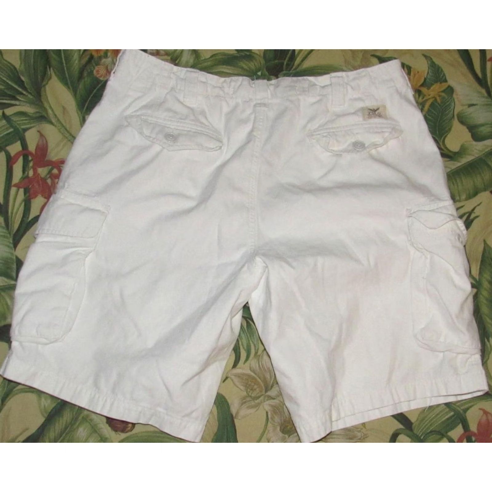 Ralph Lauren Polo RALPH LAUREN White Cotton 10" Cargo Drill Shorts 36 Mens Regular XS-36? Size US M / EU 48-50 / 2 - 3 Thumbnail