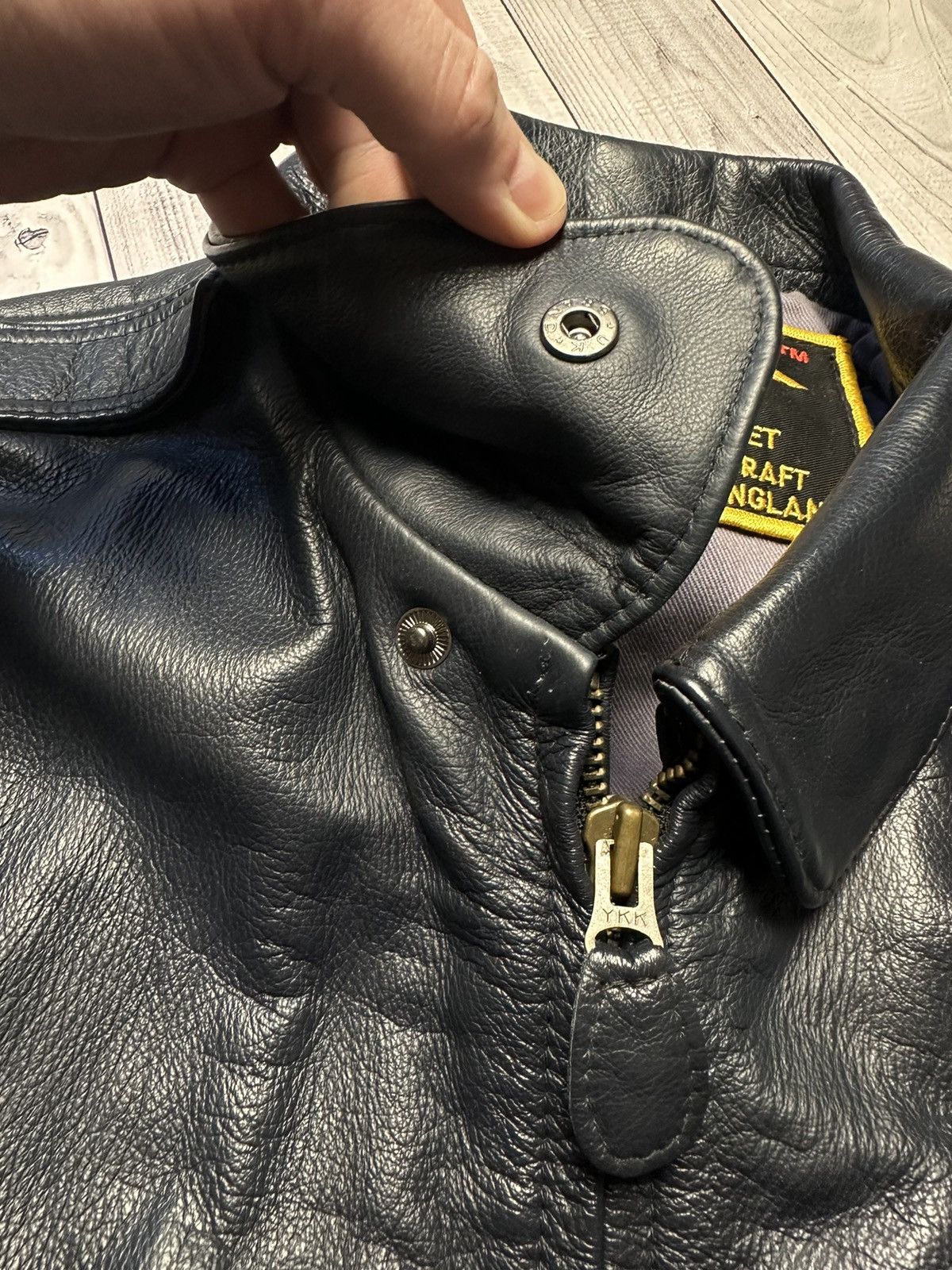 Aviator Nation × Vintage Vintage Aviation Leather Jacket Aircrew England size XL Size US XL / EU 56 / 4 - 5 Thumbnail