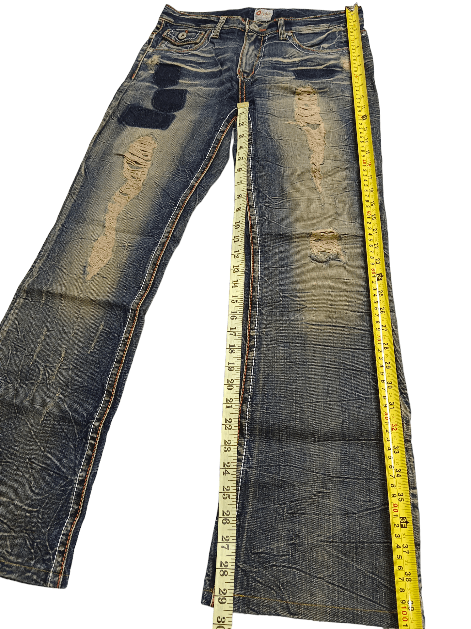 Japanese Brand 🔥FYE🔥 Seditionaries Distressed Flare Jeans Size US 30 / EU 46 - 15 Thumbnail