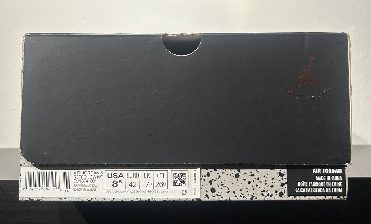 Jordan Brand Jordan 5 Low Wings - Black - 8.5M Size US 8.5 / EU 41-42 - 22 Thumbnail