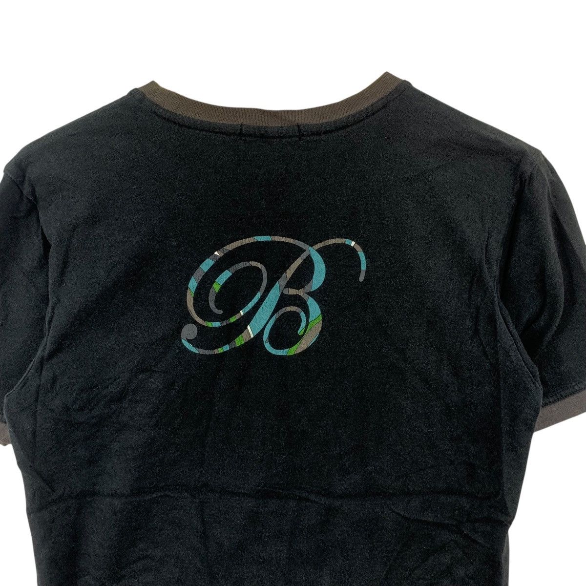 Burberry Vintage BURBERRY BLACK LABEL Box Logo Ringer Tee Shirt Top Size S / US 4 / IT 40 - 6 Thumbnail