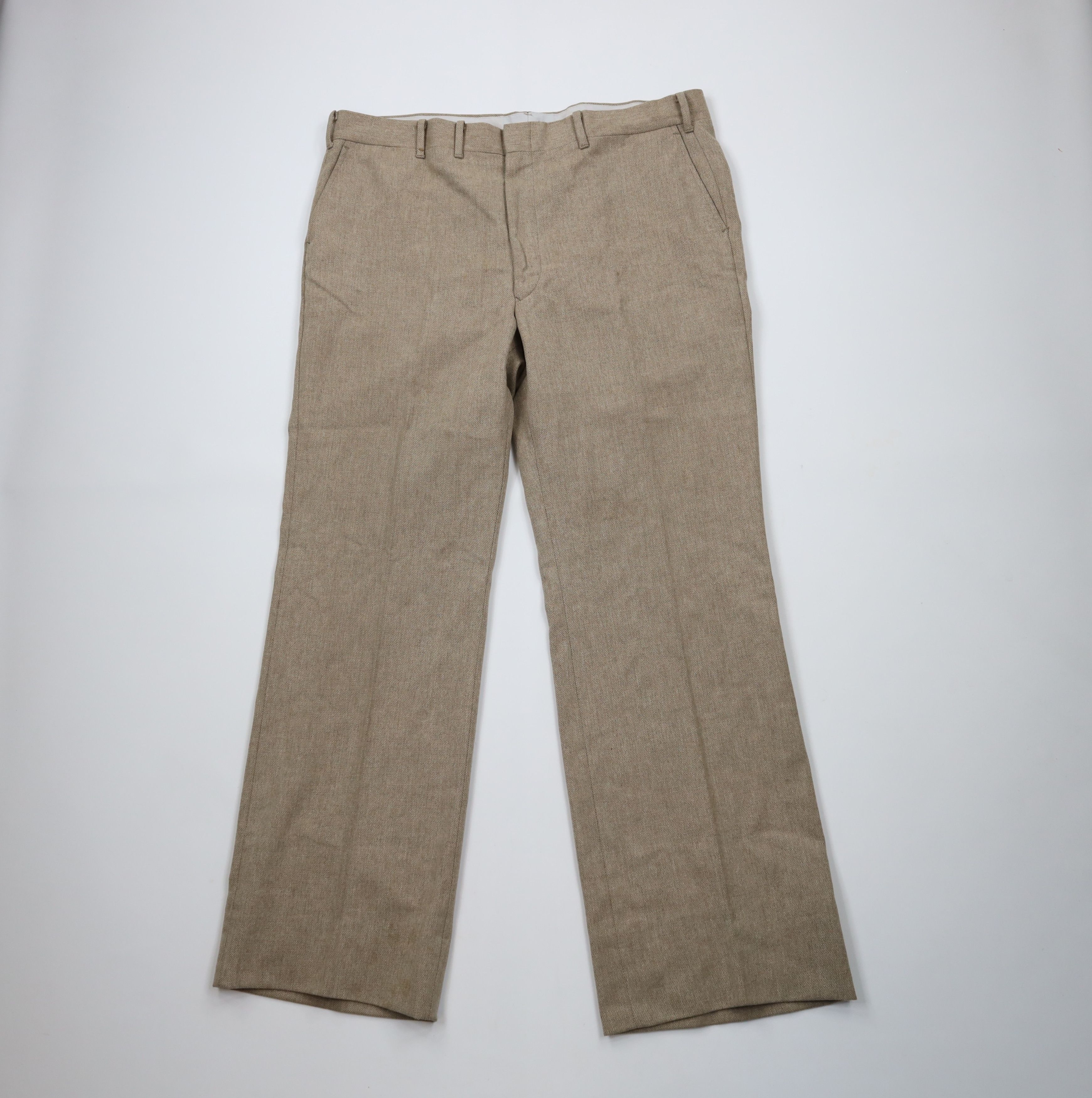 Vintage Vintage 70s Streetwear Wool Tweed Bell Bottoms Pants USA Size US 40 / EU 56 - 1 Thumbnail