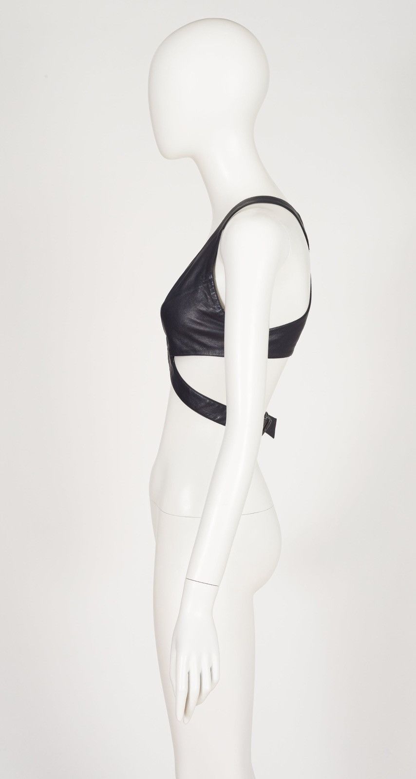 Alaia Alaïa Black Leather Racerback Wrap Bra Top Size XS / US 0-2 / IT 36-38 - 4 Thumbnail