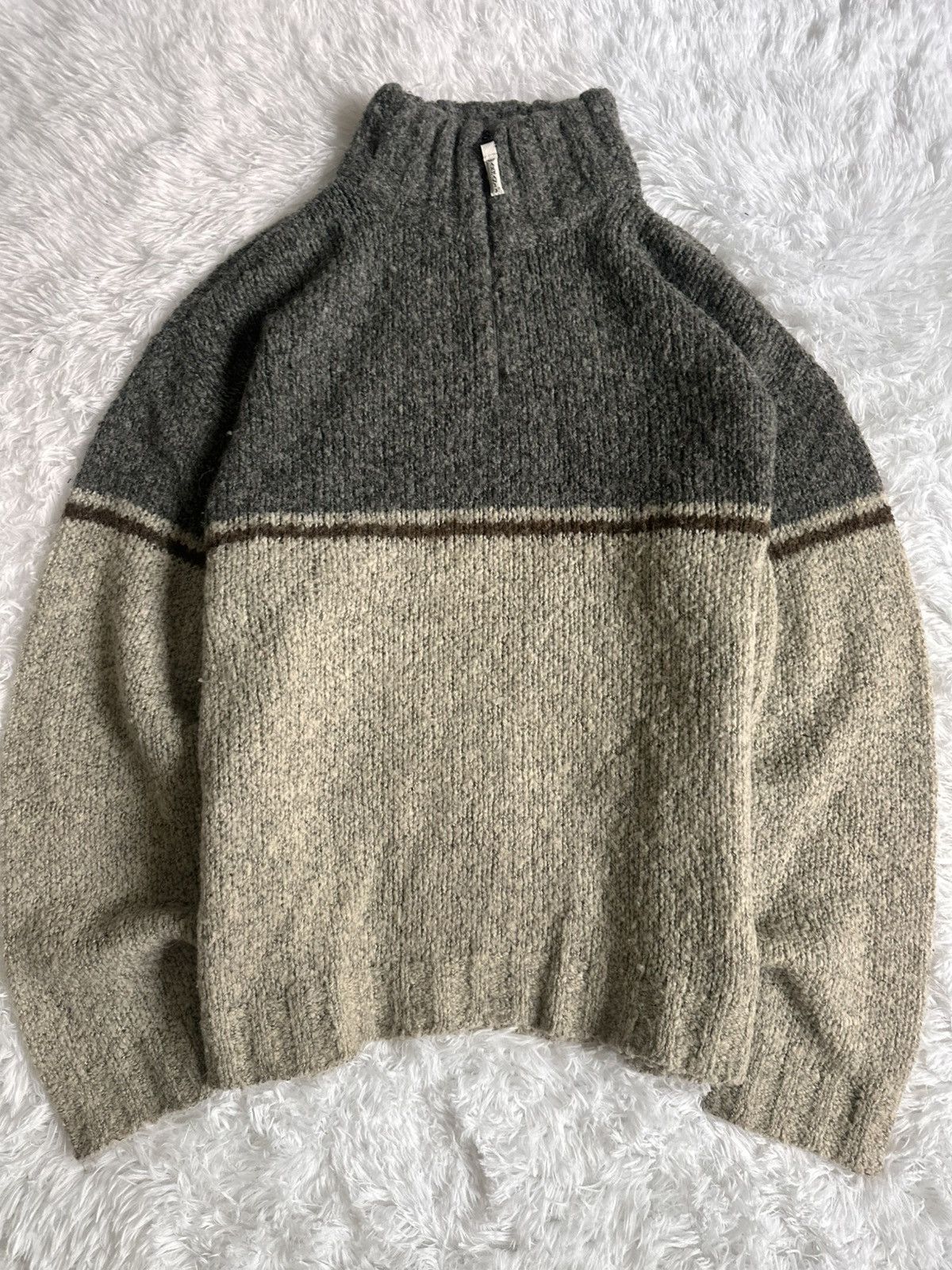 Giorgio Armani 90’s Armani Jeans Quater Zip Knitwear Size US XL / EU 56 / 4 - 6 Thumbnail